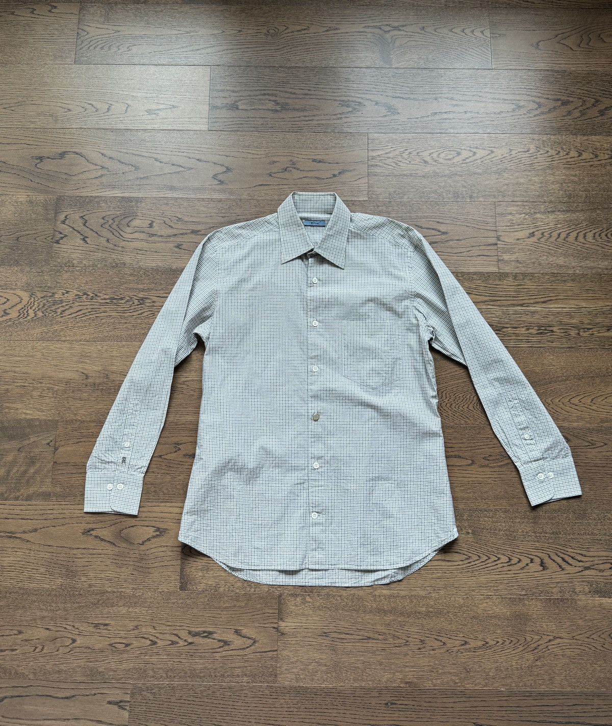 Altea ALTEA Milano ITALY Made Mens Small Checker Dress Shirt Size US M / EU 48-50 / 2 - 5 Thumbnail