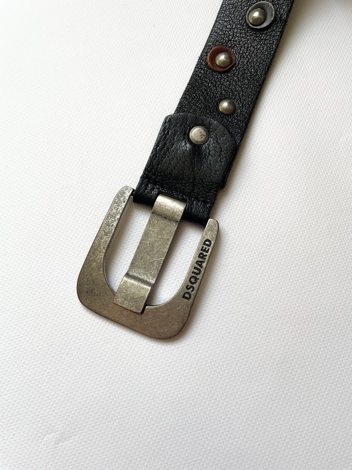 Dsquared2 Vintage Dsquared studded rivets crazy punk leather belt Size ONE SIZE - 4 Thumbnail