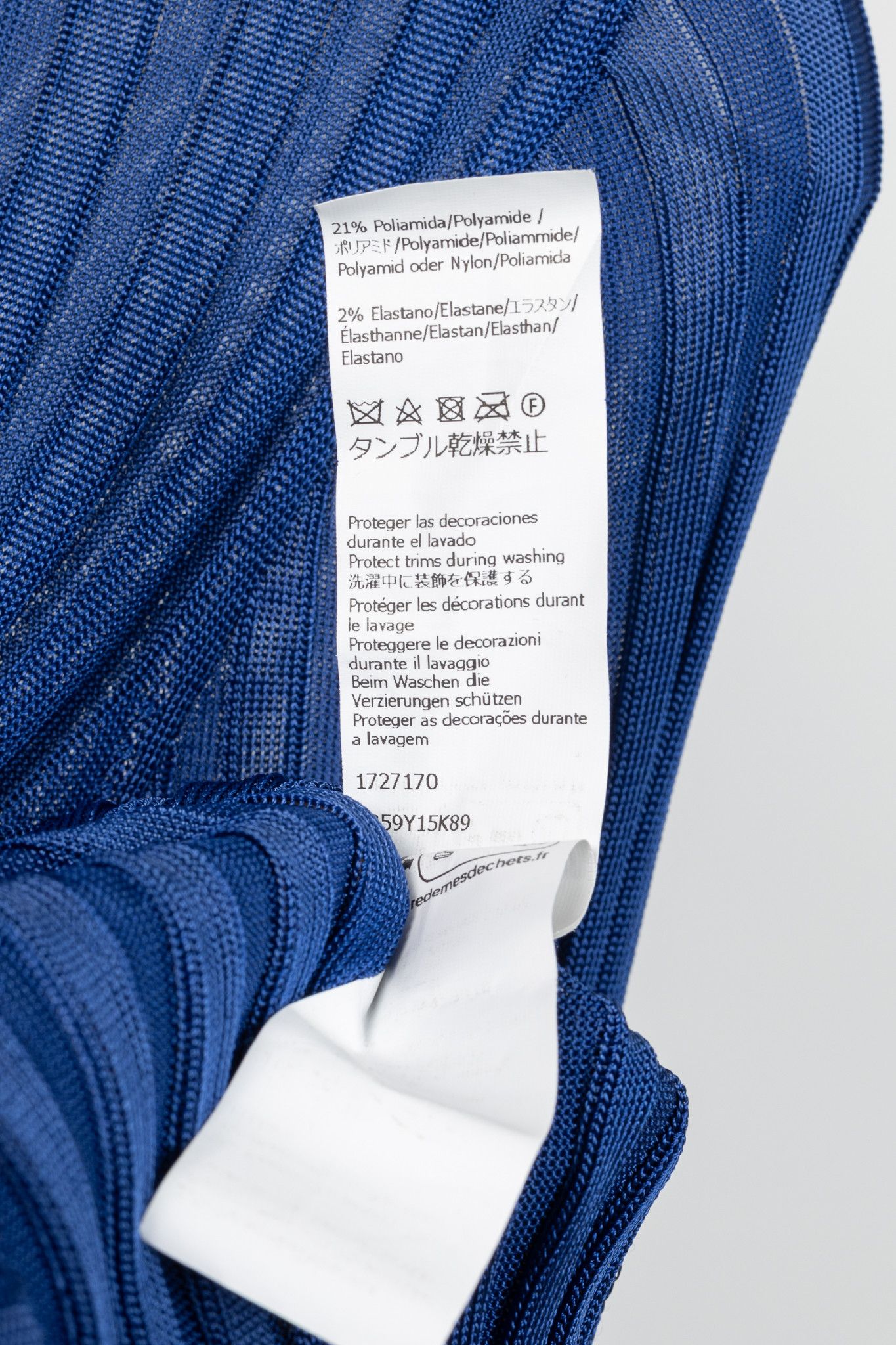 Loewe Loewe Night Blue Ribbed-Knit Buttoned Midi Dress Size M / US 6-8 / IT 42-44 - 11 Thumbnail