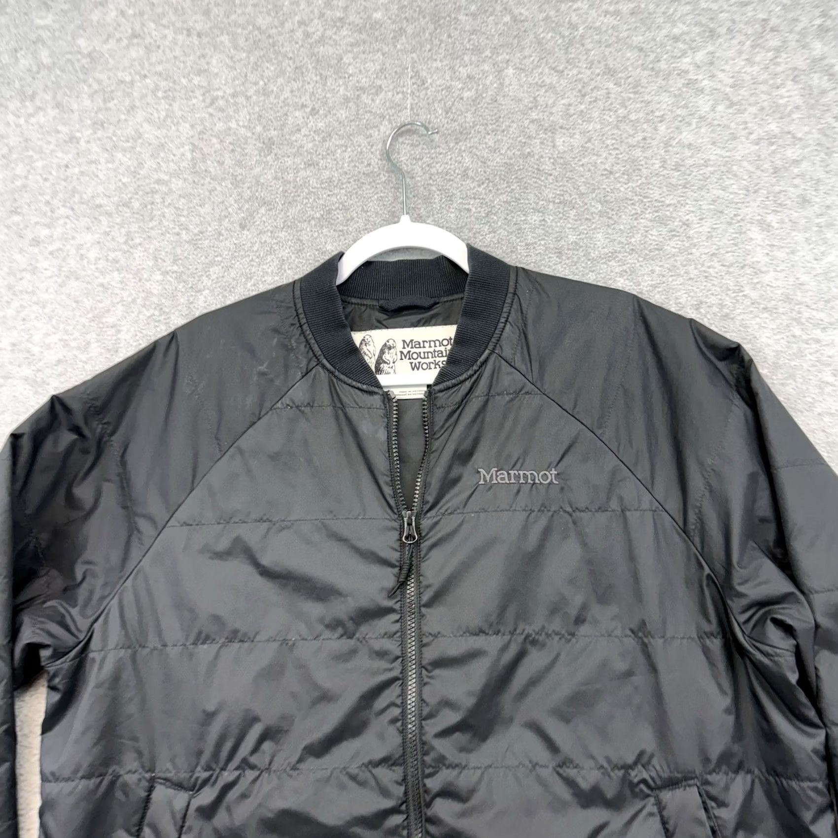 Marmot Marmot Pullover Jacket Mens XL Black Zip Stand-Up Collar Regular Insulation Polyester Outdoor Hiking Outdoor Quilted Puffer Size US XL / EU 56 / 4 - 3 Thumbnail