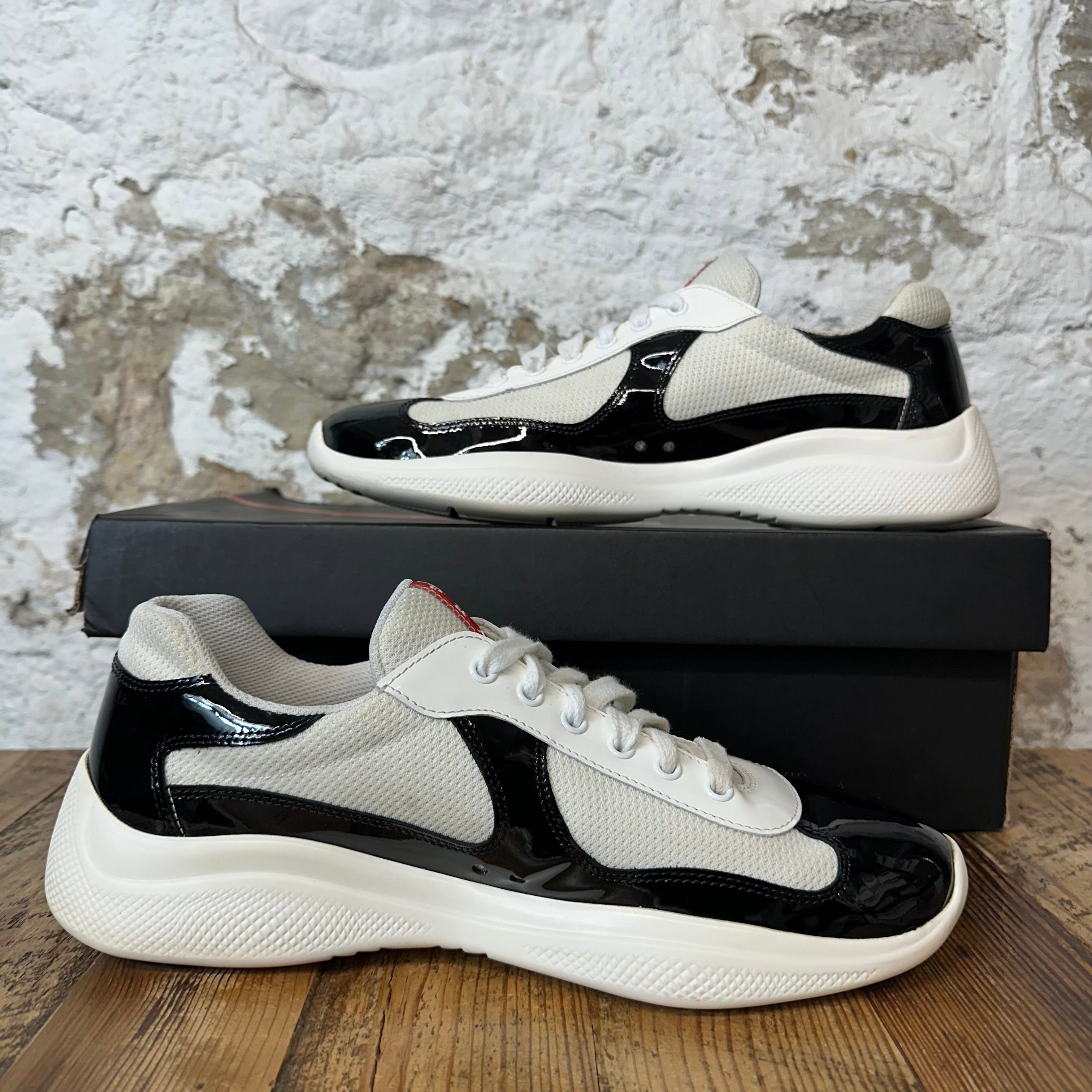 Prada Prada Americas Black Patent Cream White Sneaker Size 8 Size US 8 / EU 41 - 2 Thumbnail