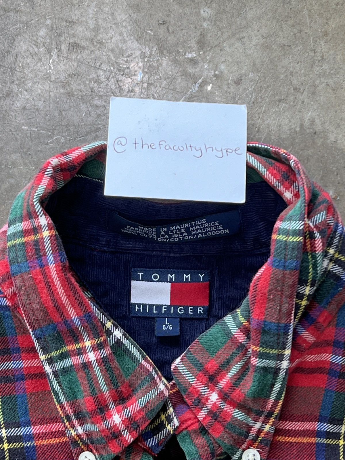 Tommy Hilfiger × Vintage Vintage 90s Tommy Hilfiger Plaid Flannel Long Sleeve Large Size US L / EU 52-54 / 3 - 3 Thumbnail