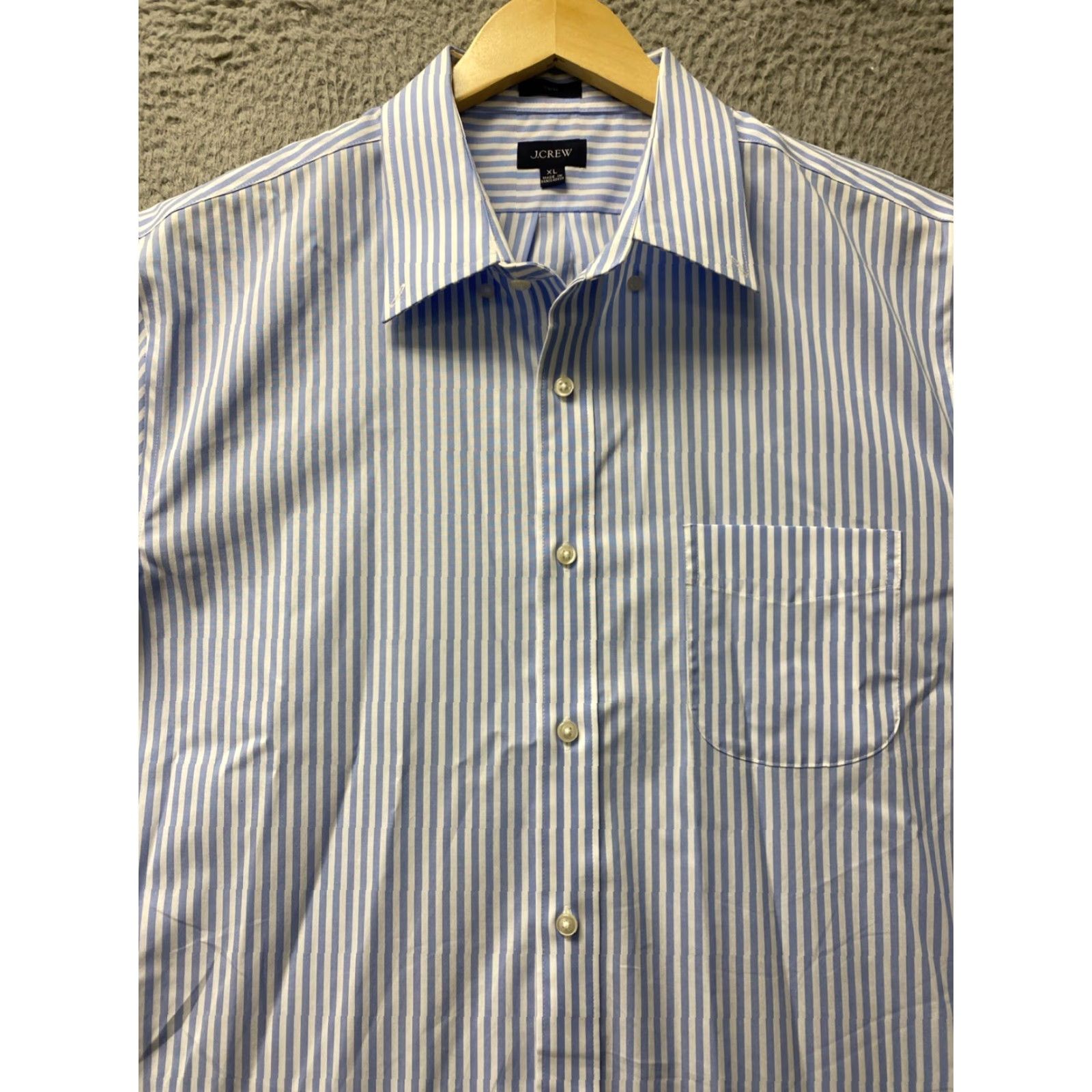 J.Crew VINTAGE J.CREW Men's Button-Up Shirt XL Slim Fit Blue Stripes Long Sleeve Office Casual Size US XL / EU 56 / 4 - 2 Thumbnail