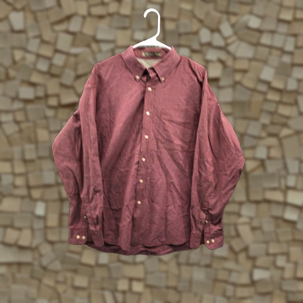 Haggar Haggar Shirt XL Mens Red Plaid Long Sleeve Button-Down Collar Shirt Size US XL / EU 56 / 4 - 1 Thumbnail