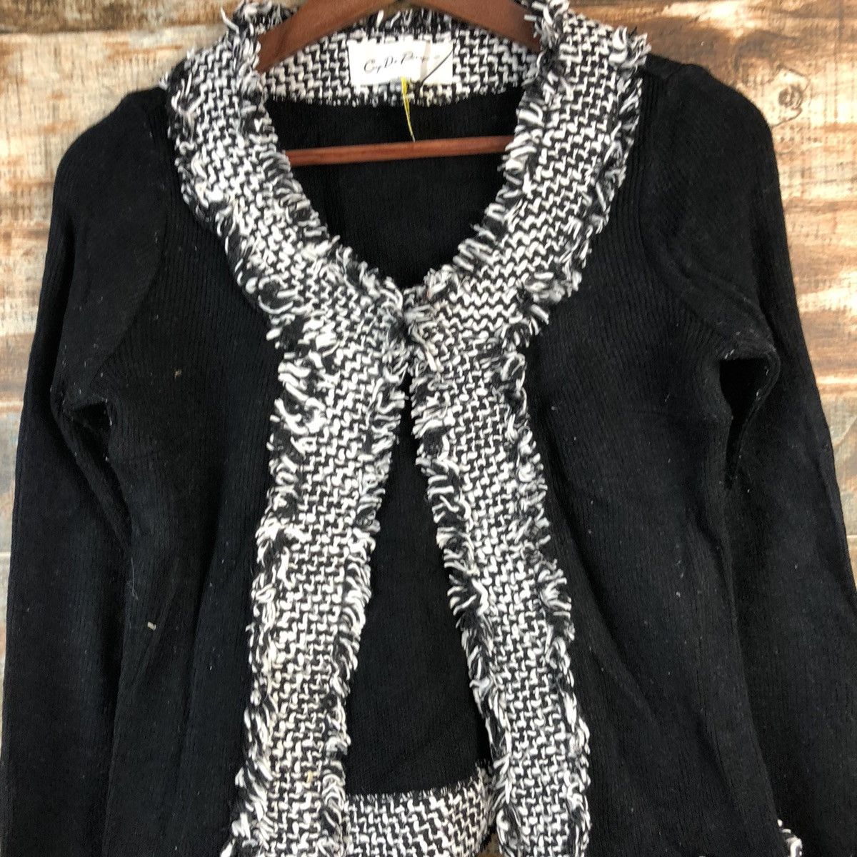 DL Coup De Poing Black Cardigan Knitwear #C578