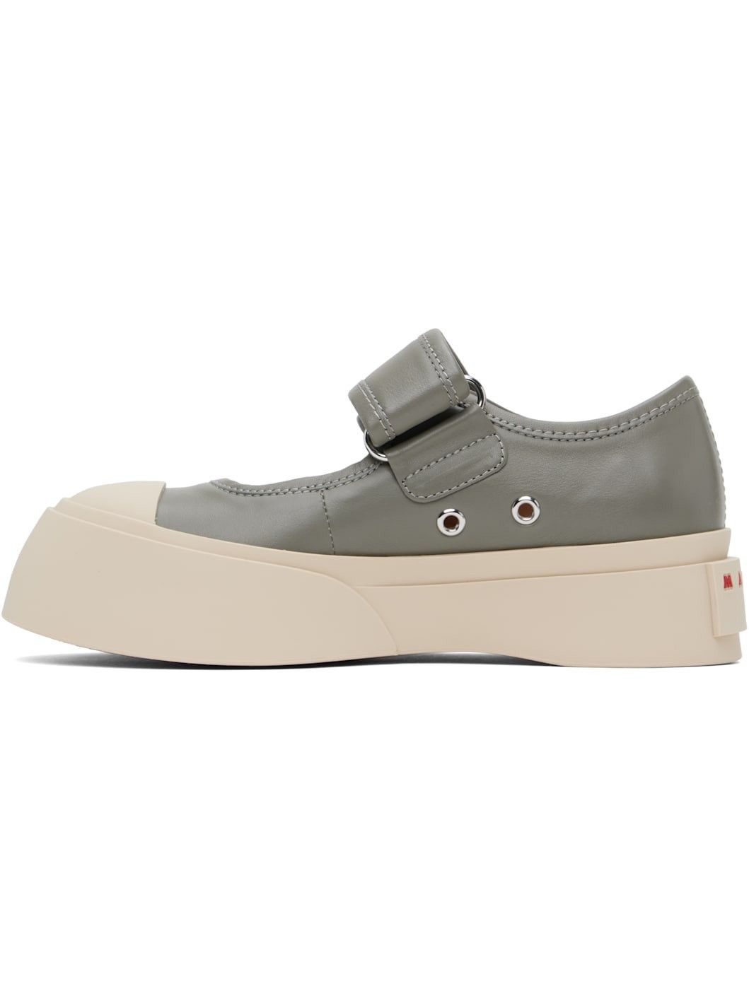 Marni o1s22i1n0525 Calfskin Low-Top Sneakers in Grey Size US 6 / IT 36 - 3 Thumbnail