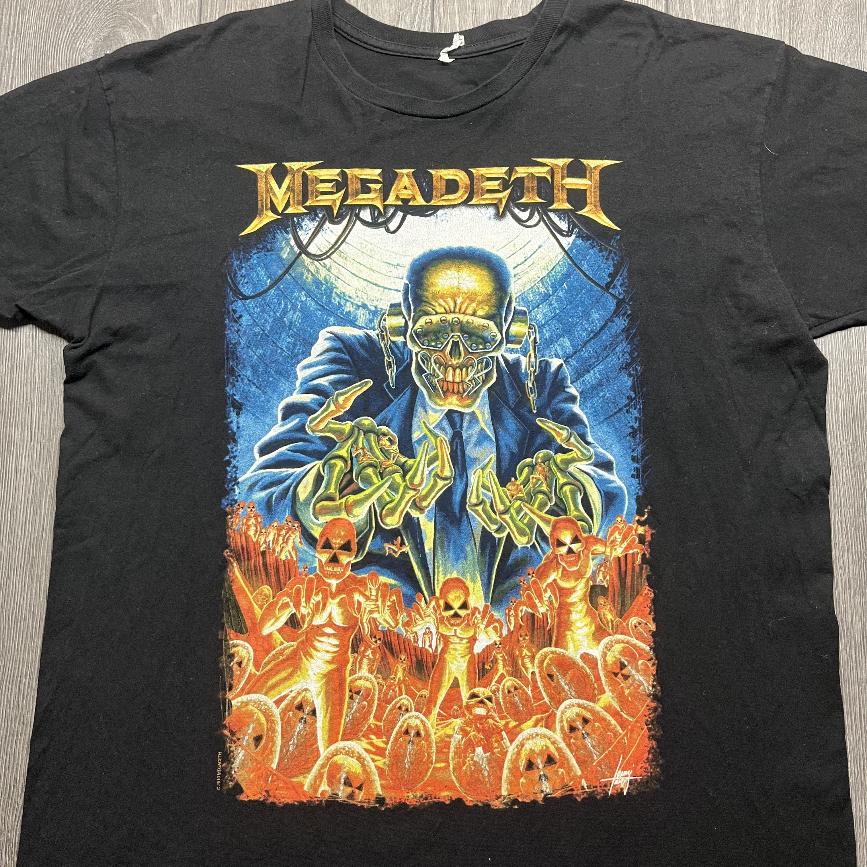Band Tees × Vintage Vintage Megadeth Skull Metal Band Shirt XL Rare Size US XL / EU 56 / 4 - 2 Thumbnail
