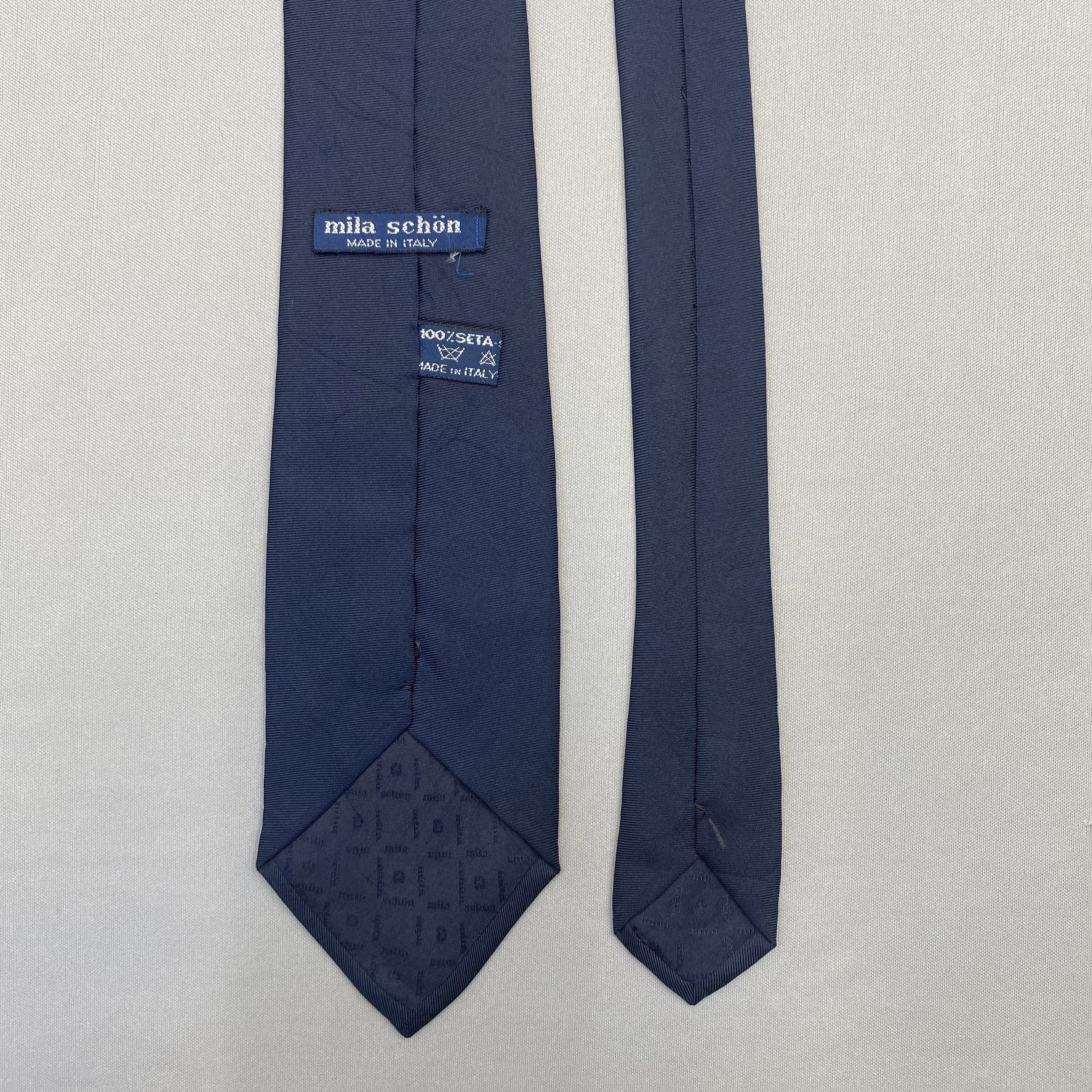 Mila Schon Vintage Mila Schon SILK Necktie Cravate Pure Silk Neck Tie Size ONE SIZE - 6 Thumbnail
