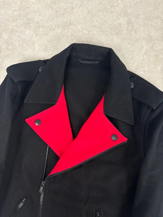 agnes b. Agnes b Black Wool Contrast Collar Perfecto Jacket Size US M / EU 48-50 / 2 - 6 Thumbnail