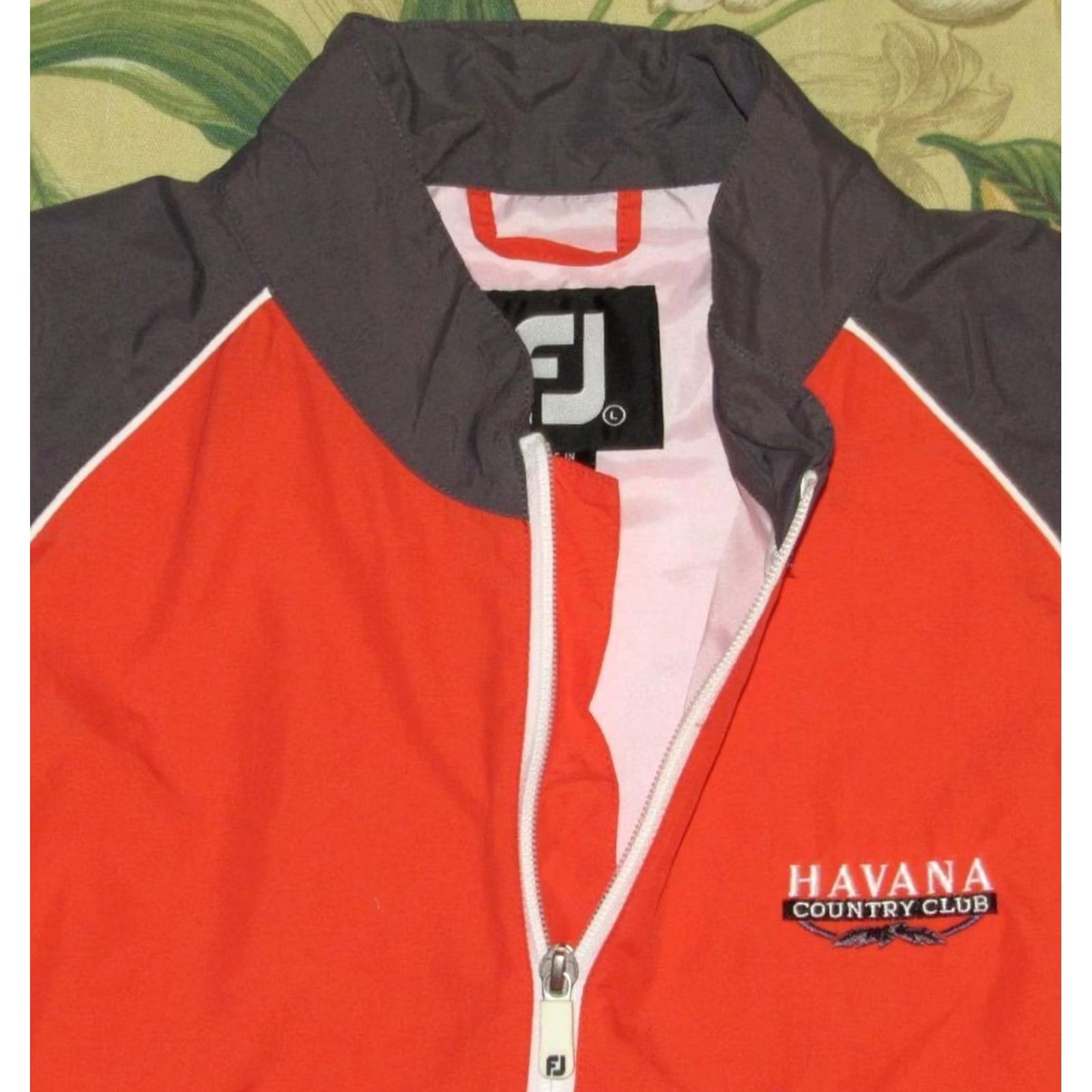 Footjoy FOOTJOY Orange Lightweight Golf Jacket Havana Country Club Large Mens Jacket Size US L / EU 52-54 / 3 - 2 Thumbnail