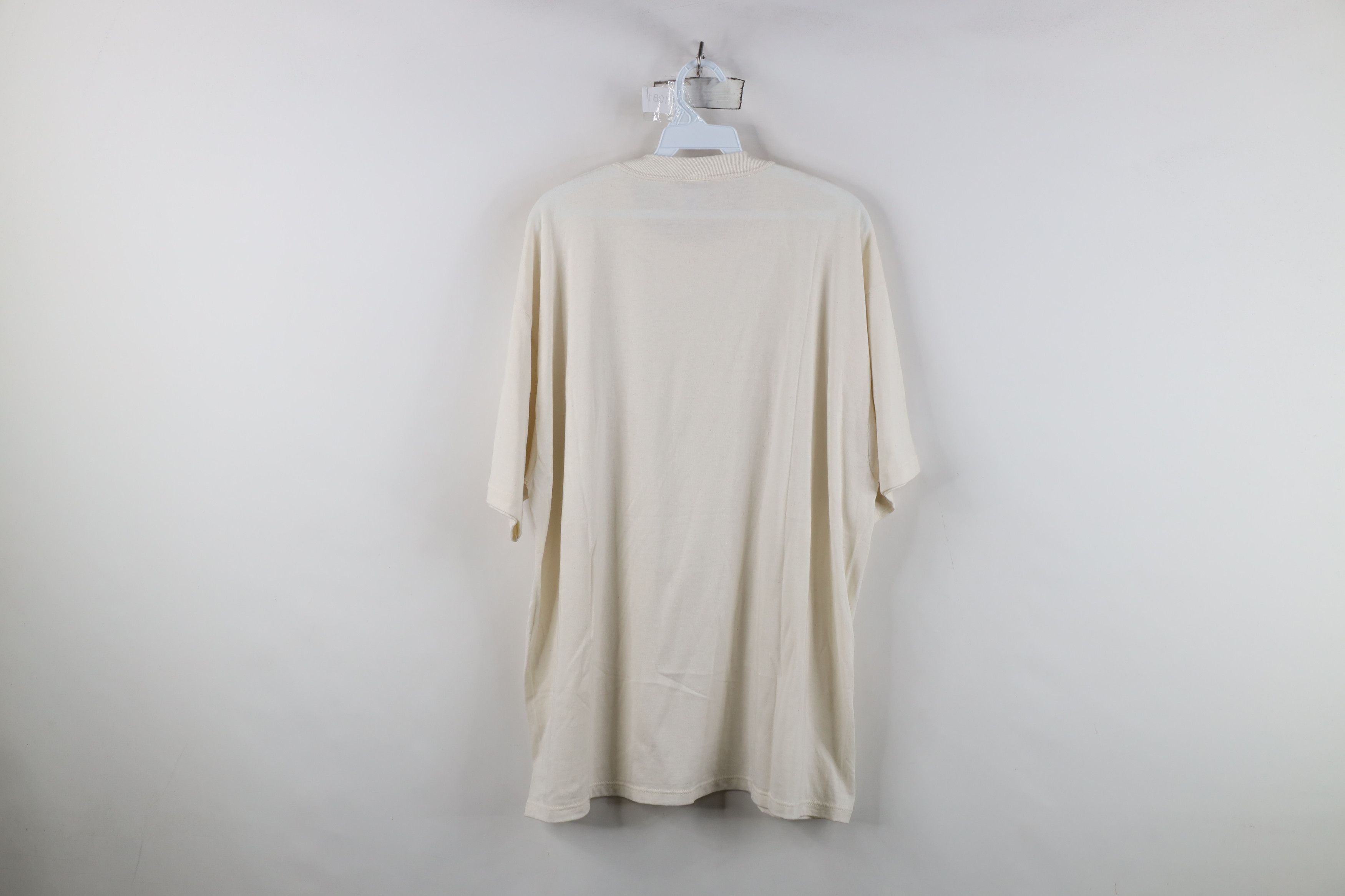 Vintage Vintage 90s Streetwear Blank Short Sleeve T-Shirt Beige USA Size US XXL / EU 58 / 5 - 9 Thumbnail