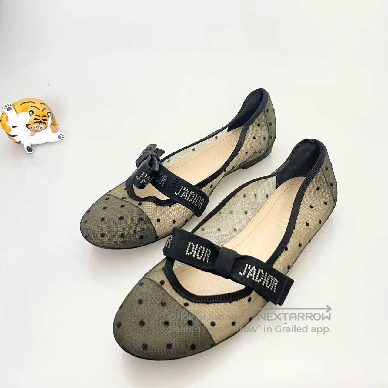 Dior Dior Crystal Logo Polka Dot Bow Sandal. Size US 5 / IT 35 - 1 Thumbnail