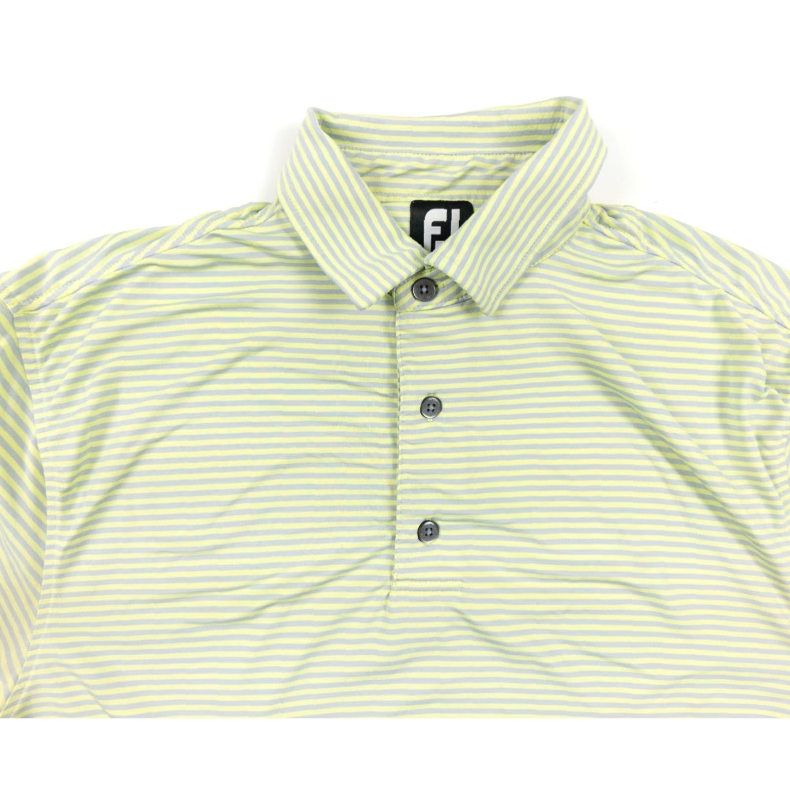 Footjoy FootJoy Polo Shirt Mens Regular Striped Green Golf FJ The Players Club Collared Short Sleeve Polo Adult Medium Men’s Greenside Logo Golfwear Size US M / EU 48-50 / 2 - 2 Thumbnail