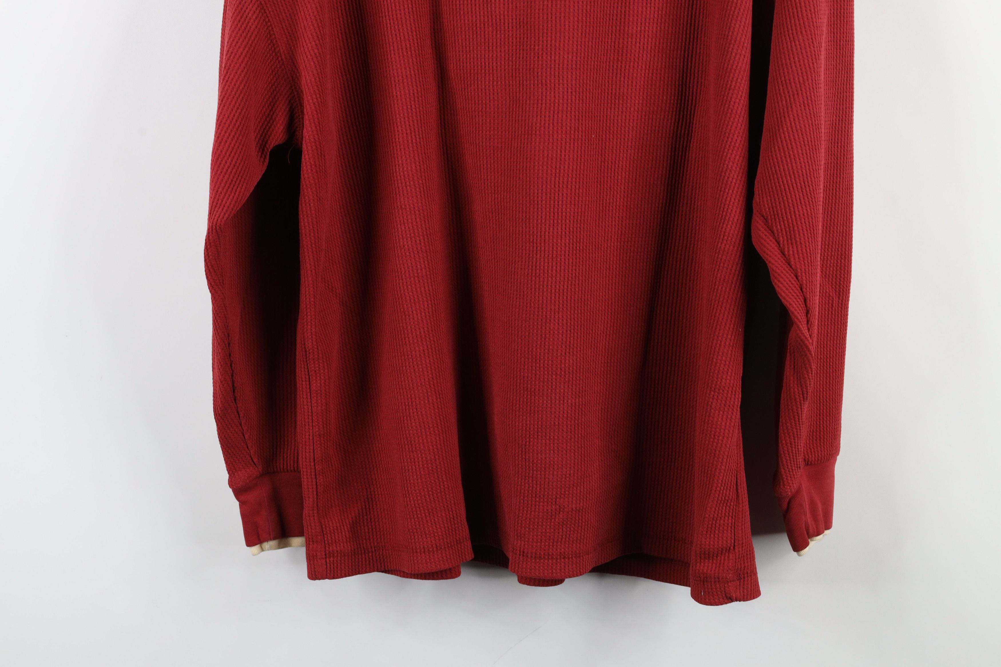 Vintage Vintage 90s Streetwear Layered Thermal Waffle Knit T-Shirt Size L / US 10 / IT 46 - 12 Thumbnail