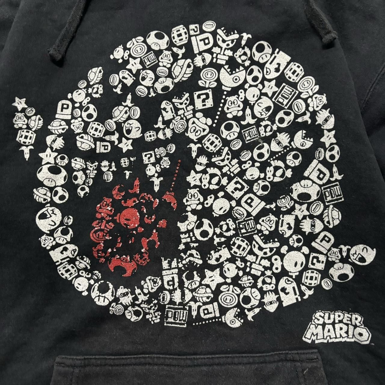 Nintendo × Vintage Crazy Vintage Y2K/2000s Grunge Super Mario Ghost Gamer Scene Hoodie! Size US L / EU 52-54 / 3 - 5 Thumbnail
