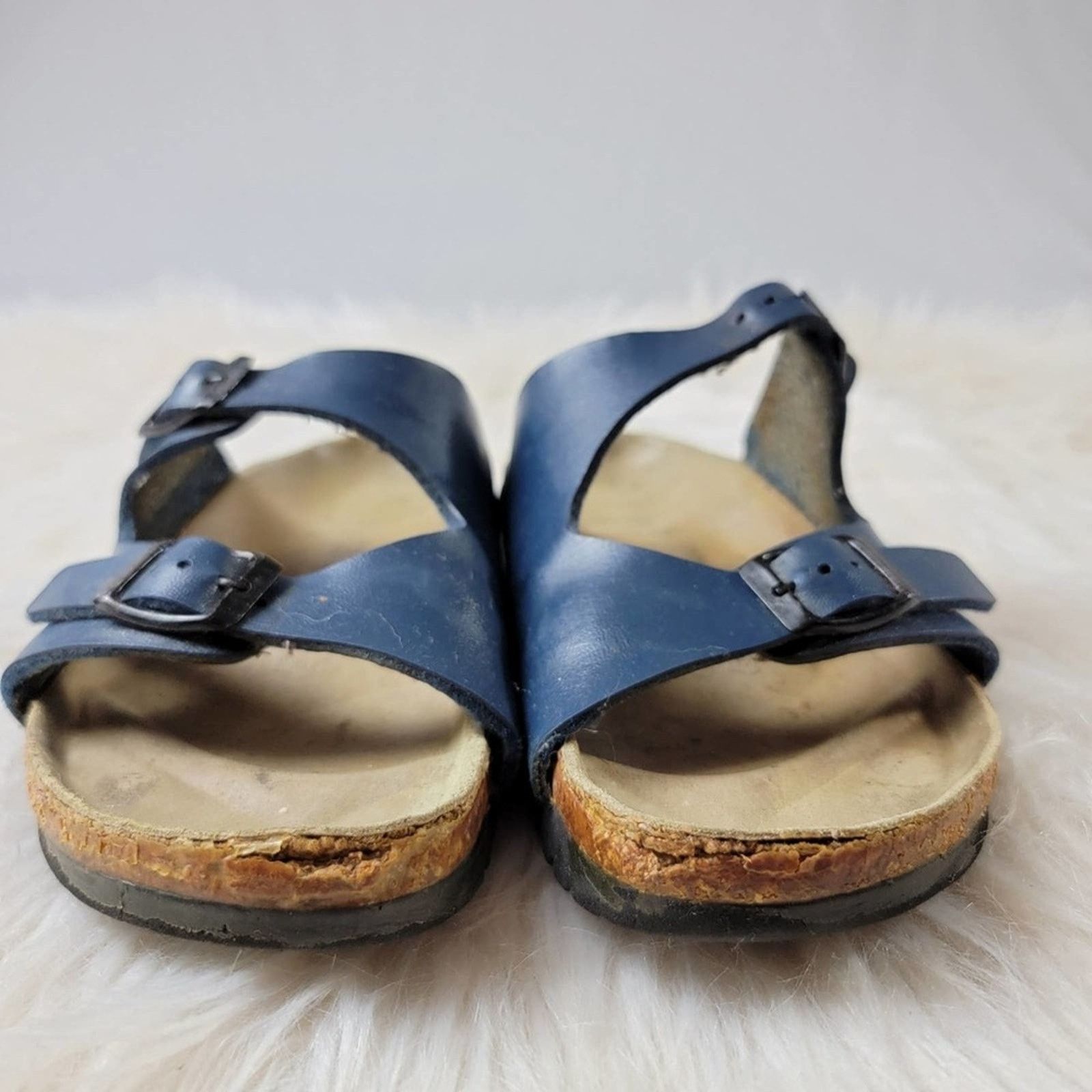 Birkenstock Birkenstock Navy Blue Leather Milano Sandals - 6 Size US 6 / IT 36 - 6 Thumbnail