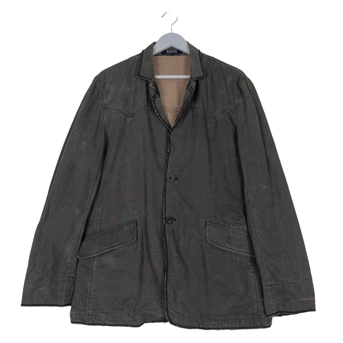 In The Attic × Japanese Brand × Tornado Mart 💥IN THE ATTIC BUTTON CHORE DYED GREY JACKET Size US L / EU 52-54 / 3 - 2 Thumbnail