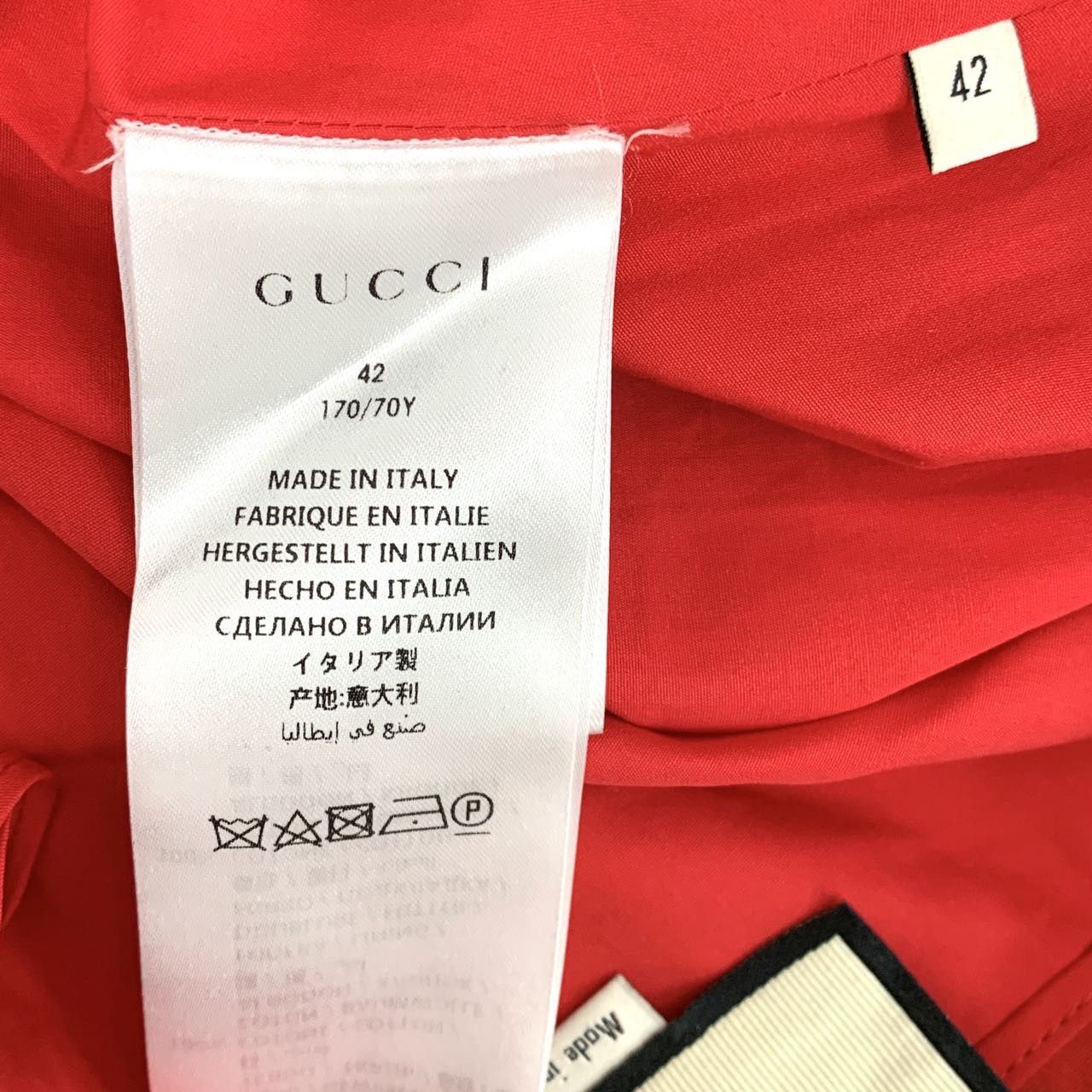 Gucci Gucci Red Lock All-over Print Cotton Casual Long Skirt K26WX Size 28" / US 6 / IT 42 - 7 Thumbnail