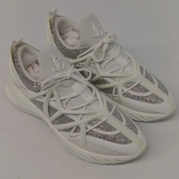 Jimmy Choo Jimmy Choo Cosmos Crystal Embellished Lo Top Sneakers-EU43 Size US 10 / EU 43 - 2 Thumbnail