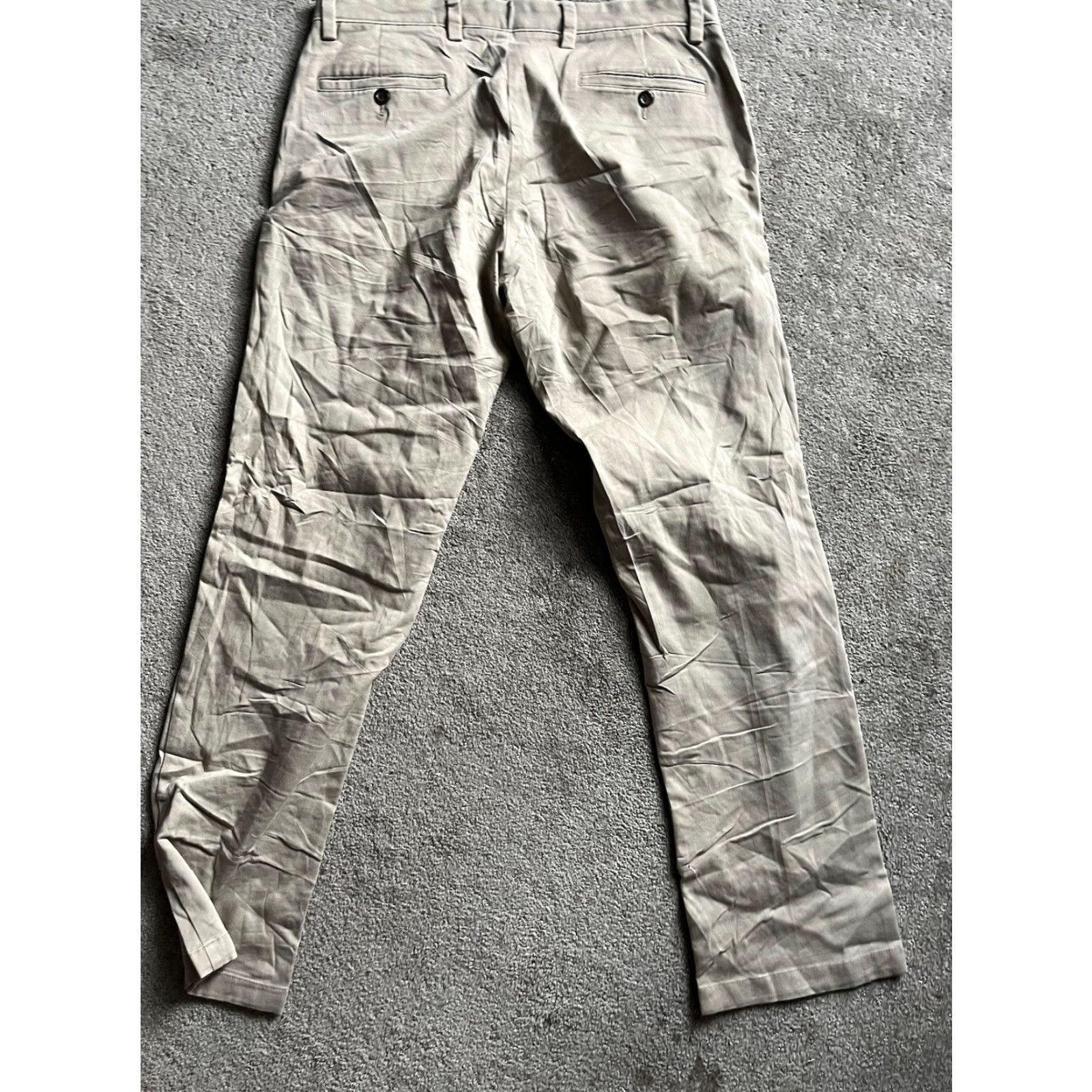 Dockers DOCKERS Pants Flat Front Straight Fit Mens 34x34 Beige Solid Casual Workwear Popular 34 Mens Beige Dockers D2 Straight Front Pant Size US 34 / EU 50 - 3 Thumbnail
