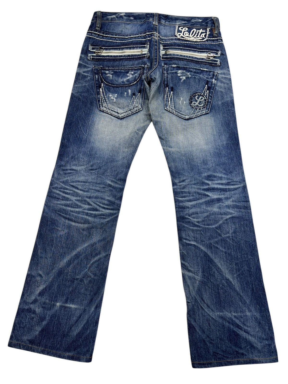 Kapital 💥LOLITA YOSHITOMO NARA DISTRESSED DENIM JEANS Size US 31 - 7 Thumbnail