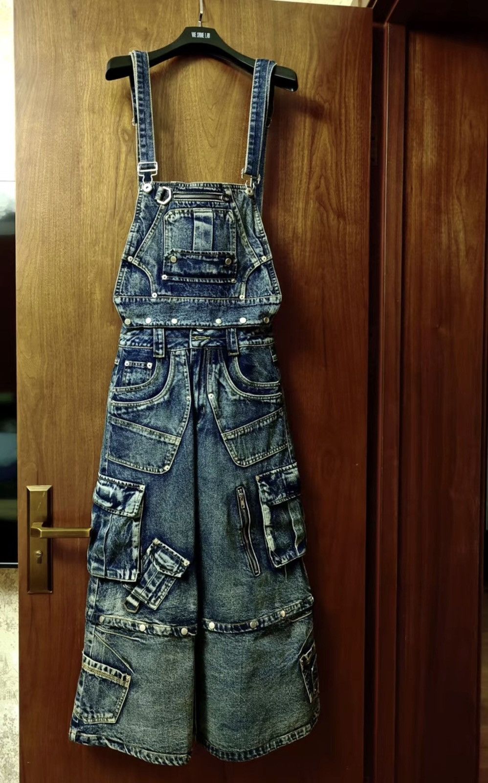 Other PERSONSOUL MAXI DENIM DUNGAREES SKIRT Size 26" / US 2 / IT 38 - 3 Thumbnail