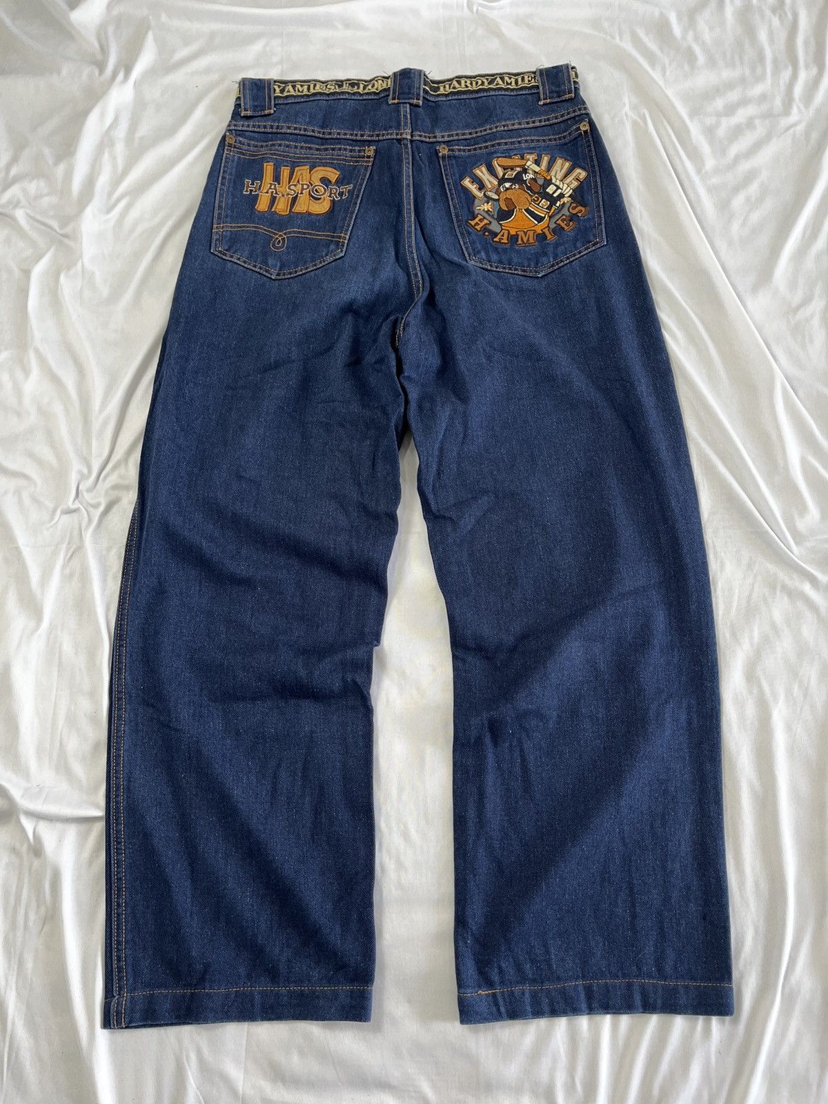 HARDY AMIES JEANS PANT EMBROIDERY POCKET