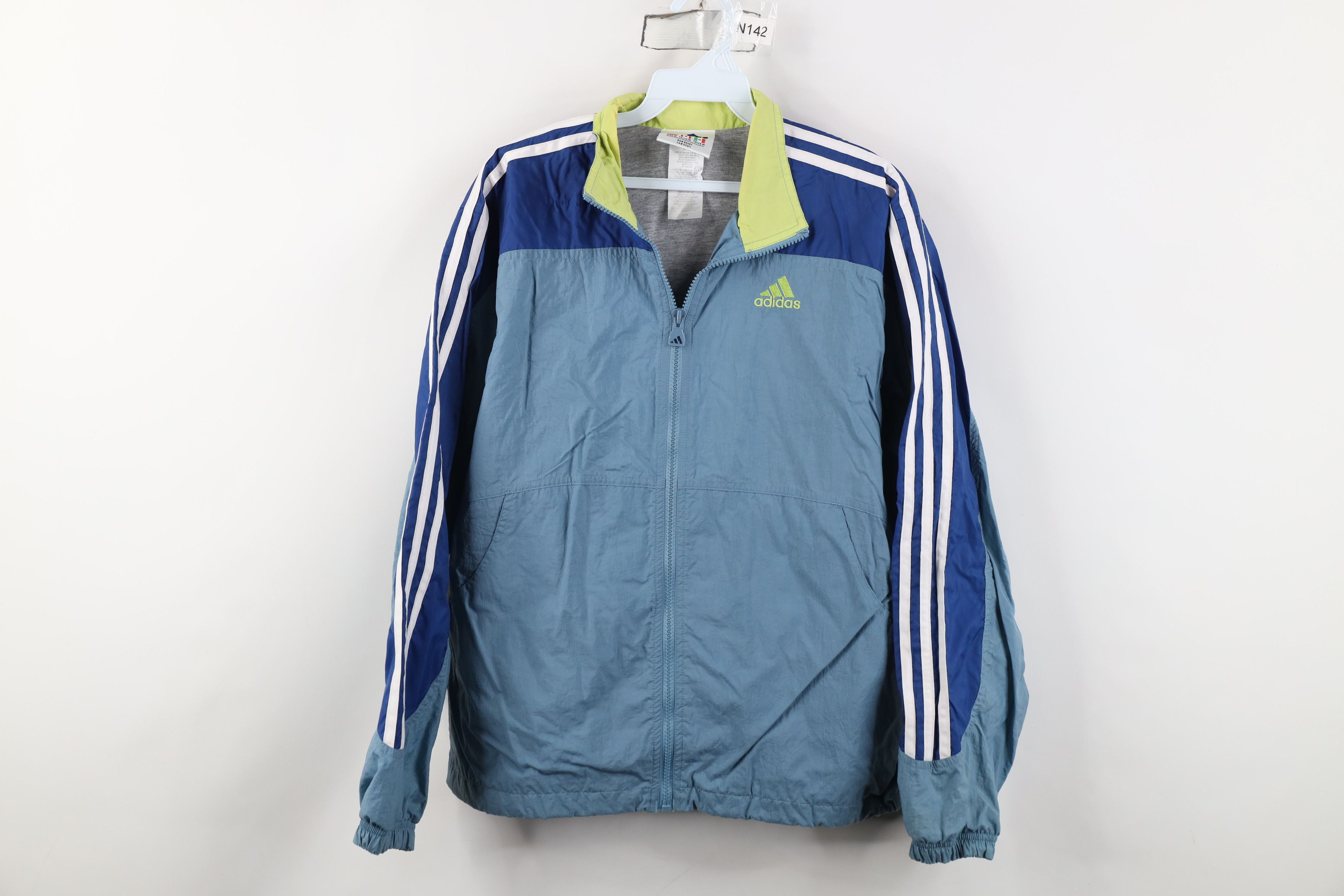 Adidas Vintage 90s Adidas Striped Lined Windbreaker Jacket Size M / US 6-8 / IT 42-44 - 1 Thumbnail
