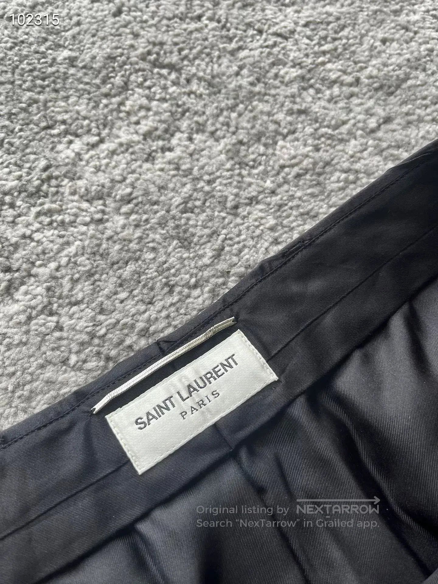 Saint Laurent Paris Saint Laurent Black Striped Silk Trousers. Size US 30 / EU 46 - 4 Thumbnail