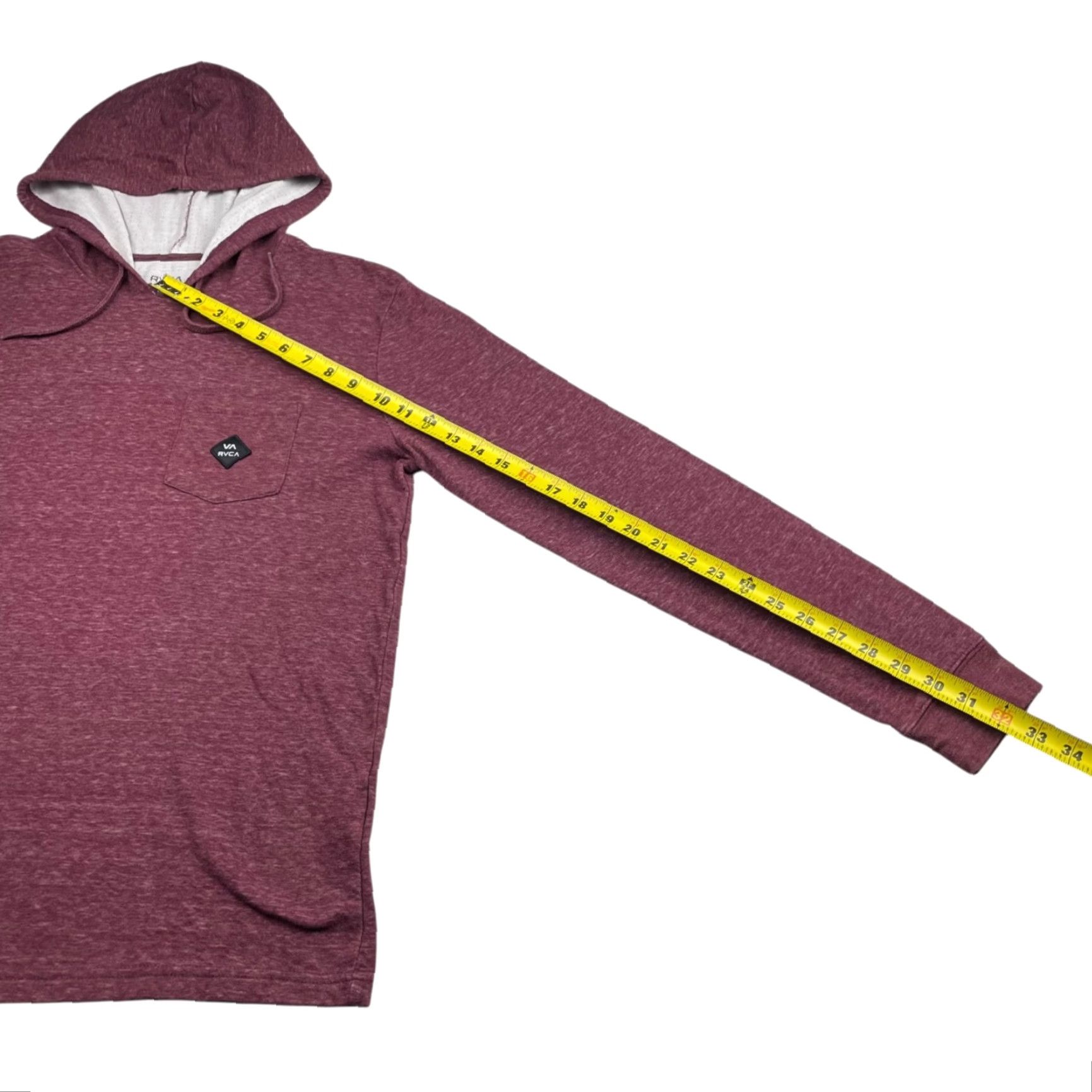 RVCA RVCA Men’s Cotton Blend Regular Fit Pullover Pocket Hoodie Burgundy Purple Medium Hoodie Mens) Size US M / EU 48-50 / 2 - 6 Thumbnail