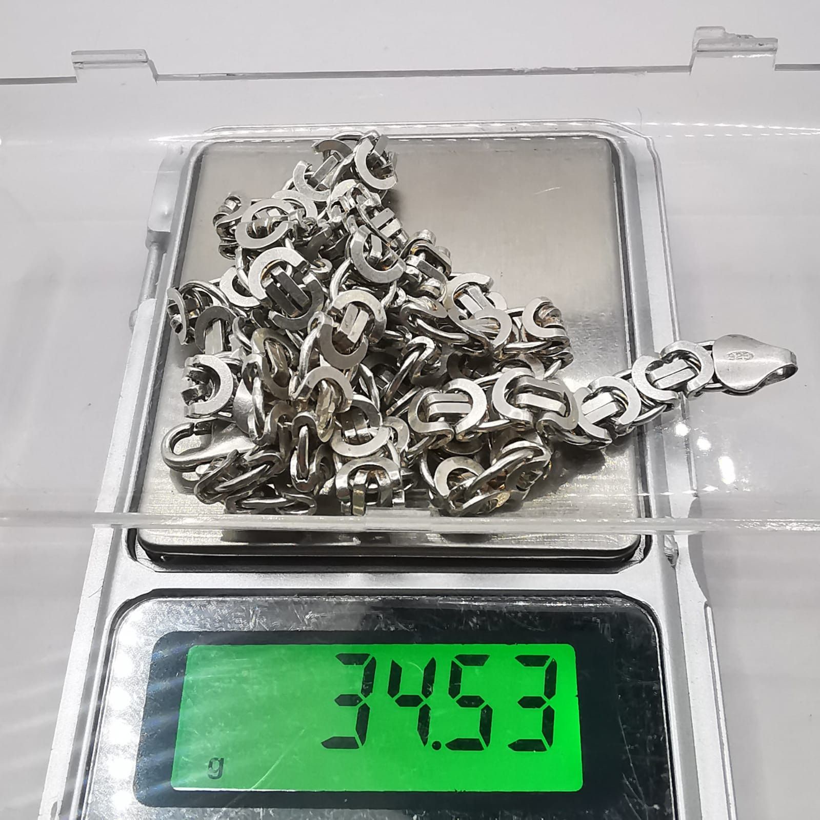 Sterling Silver Vintage Jewelry Chain, 925 Sterling Silver, Signed 34.53g Size ONE SIZE - 4 Thumbnail