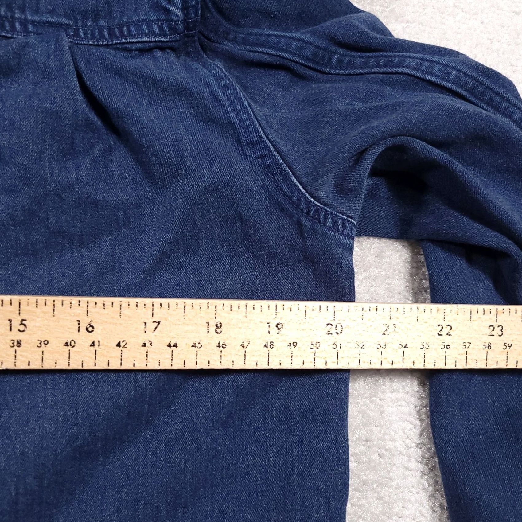 Vintage Christopher & Banks Jean Jacket Women's Large Long Sleeve Collared Western Denim Blue Jacket Size L / US 10 / IT 46 - 7 Thumbnail