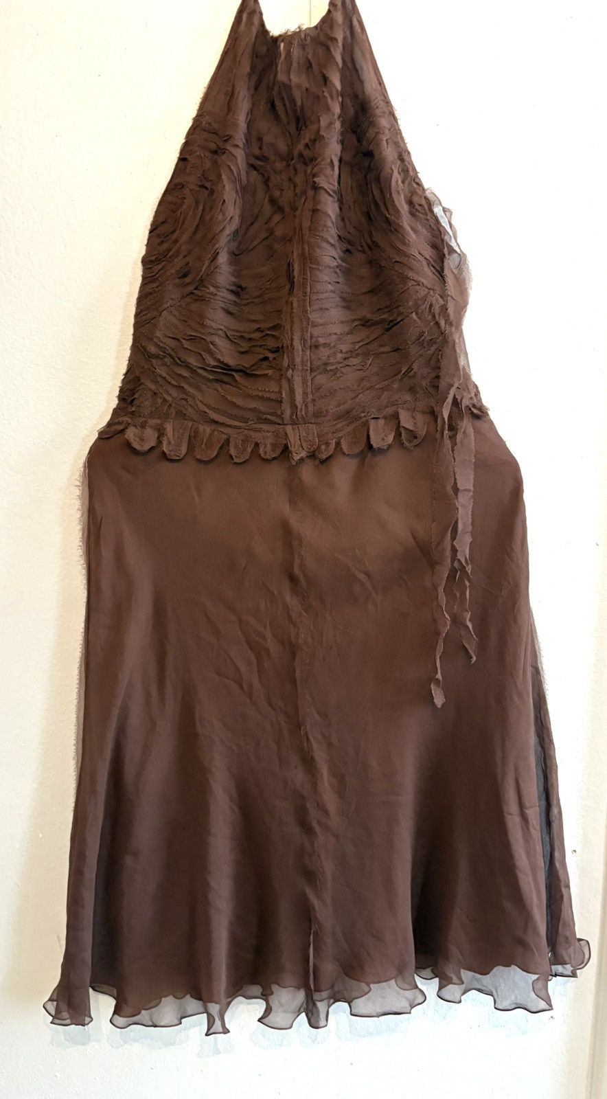 Alberta Ferretti Philosophy by Alberta Ferretti Silk Georgette Dress raw edge Size XS / US 0-2 / IT 36-38 - 1 Thumbnail