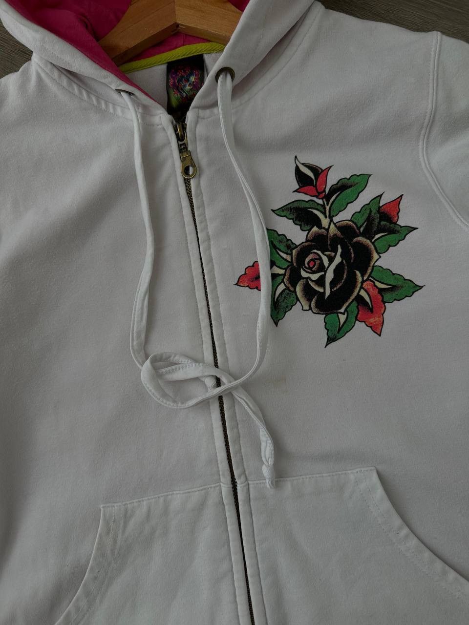 Ed Hardy Vintage Ed Hardy Christian Audigier White Hoodie Size US S / EU 44-46 / 1 - 2 Thumbnail