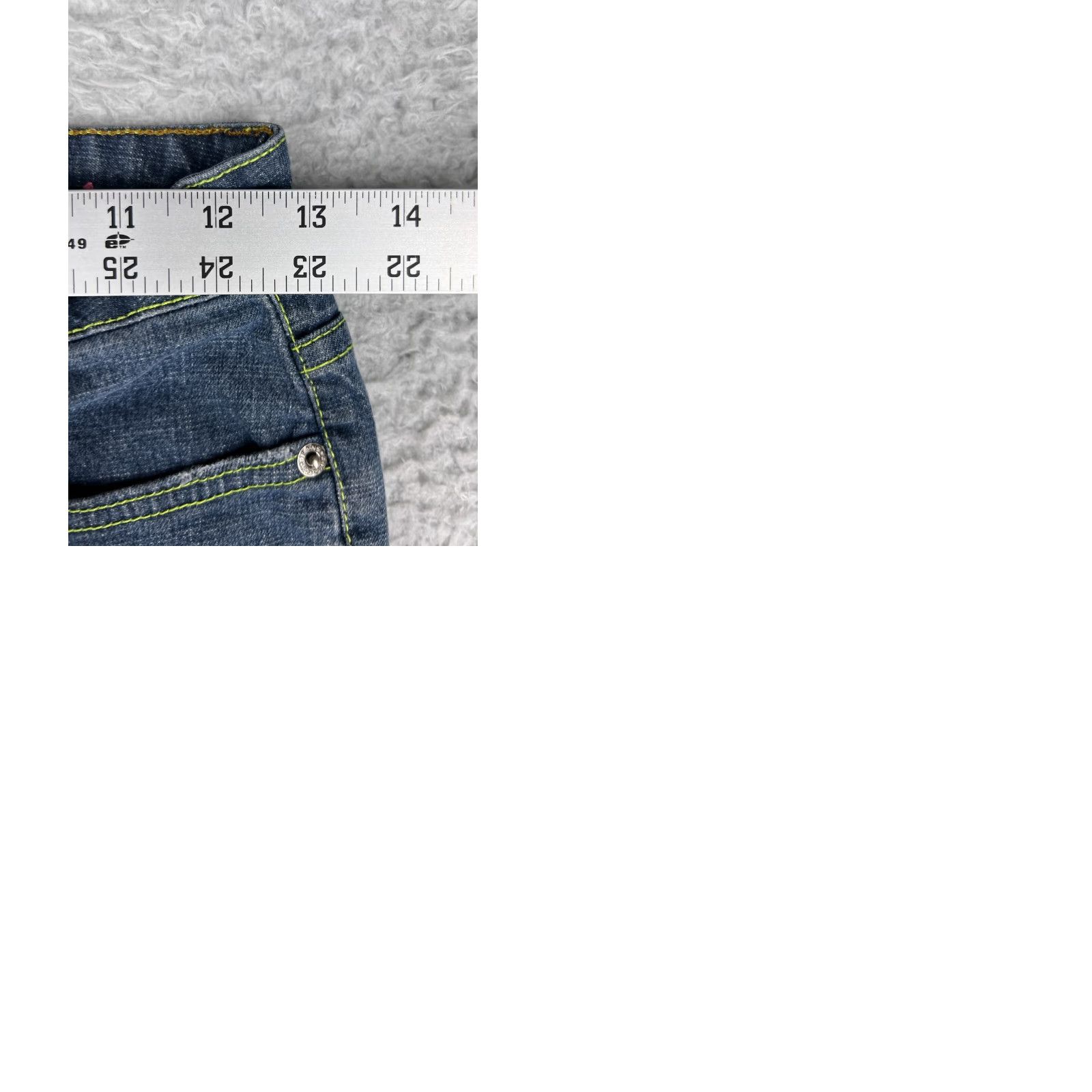Denime Zana Di Jeans Womens 3 Blue Denim Medium Wash Crop Straight Stretch Size 26" / US 2 / IT 38 - 9 Thumbnail