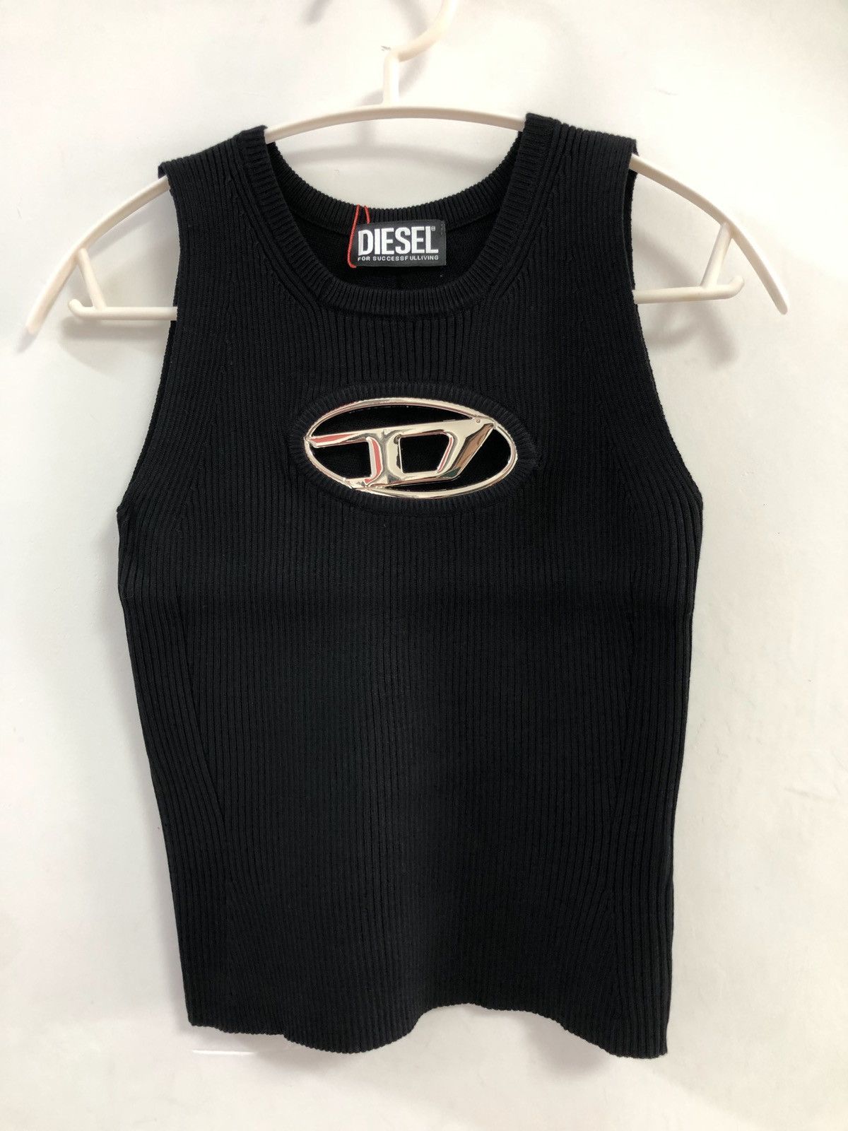 New Diesel Logo Cutout Tank Top