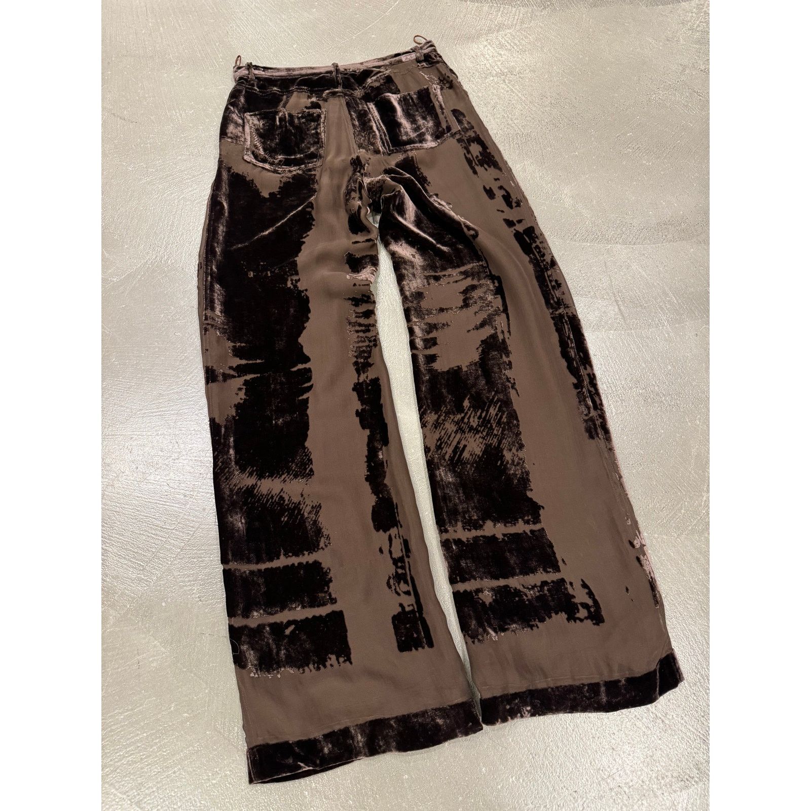 Jean Paul Gaultier 1990s J Pau Gaultier mainline velvet distressed pants Size 27" / US 4 / IT 40 - 5 Thumbnail