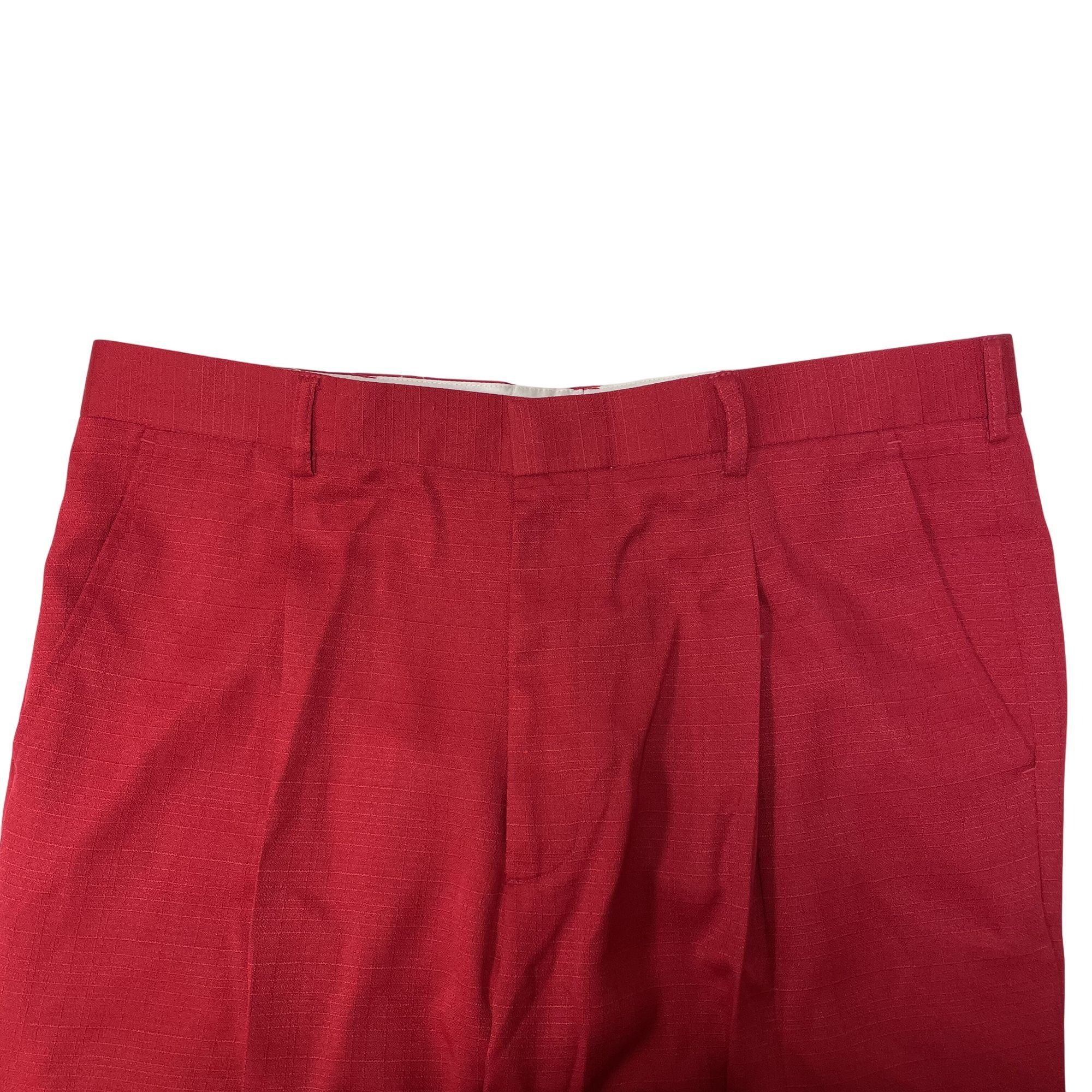 Other Vtg Montique SHINY RED TEXTURED Christmas Dress Pants Size US 38 / EU 54 - 7 Thumbnail