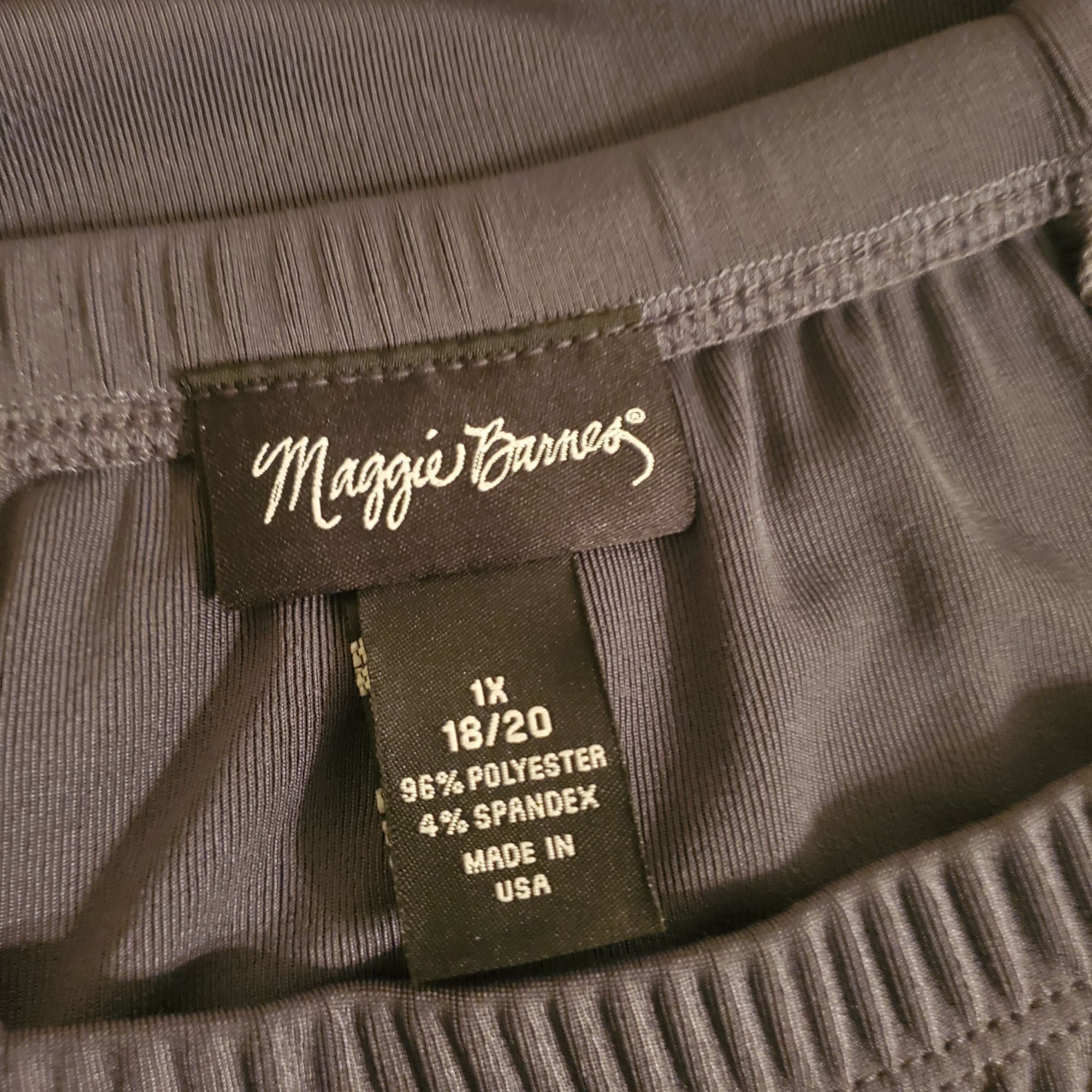Other Maggie Barnes 1X Gray Slinky Liquid Knit Top Skirt 2 Pc Set Size XL / US 12-14 / IT 48-50 - 4 Thumbnail