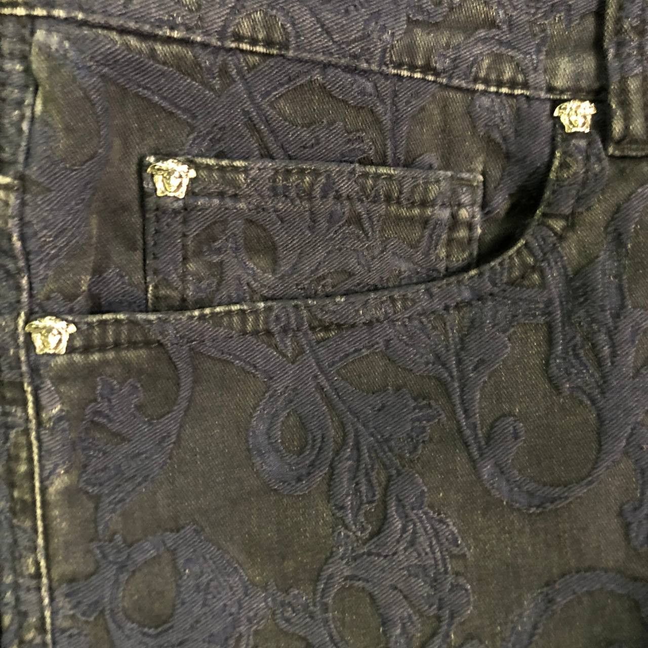 Versace Versace Embroidered printed denim pants Size US 36 / EU 52 - 12 Thumbnail
