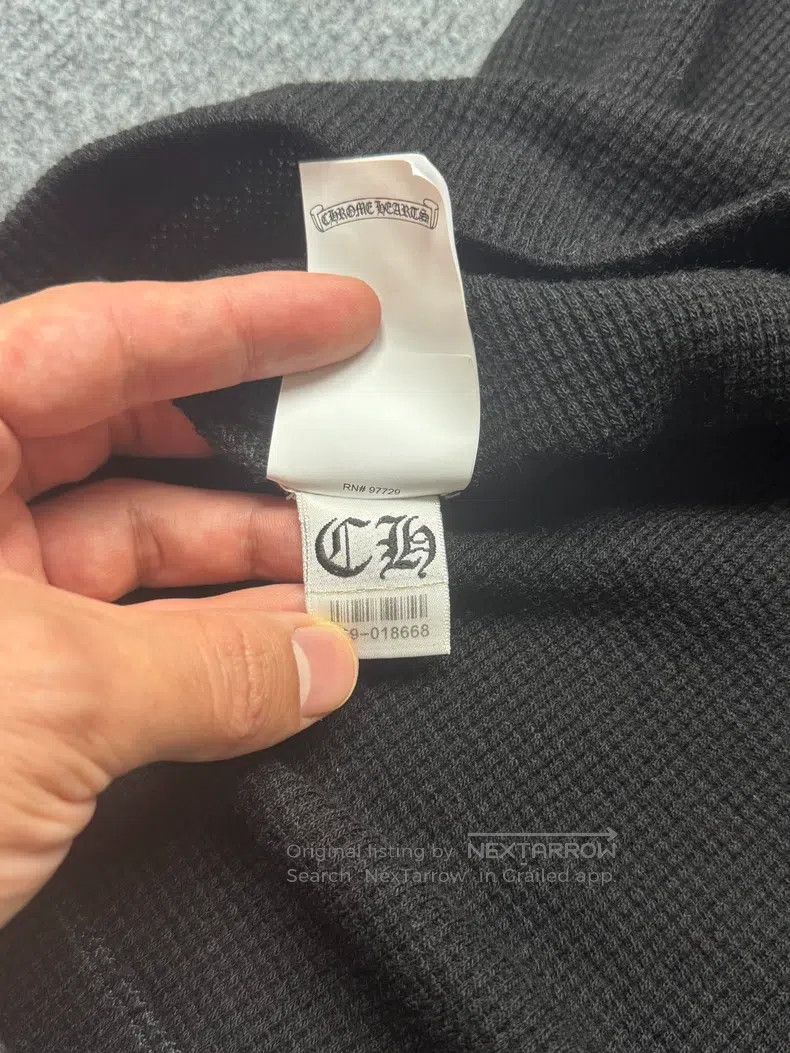 Chrome Hearts CHROME HEARTS Size L Waffle Half Sleeve Short Sleeve T-shir Size US L / EU 52-54 / 3 - 3 Thumbnail