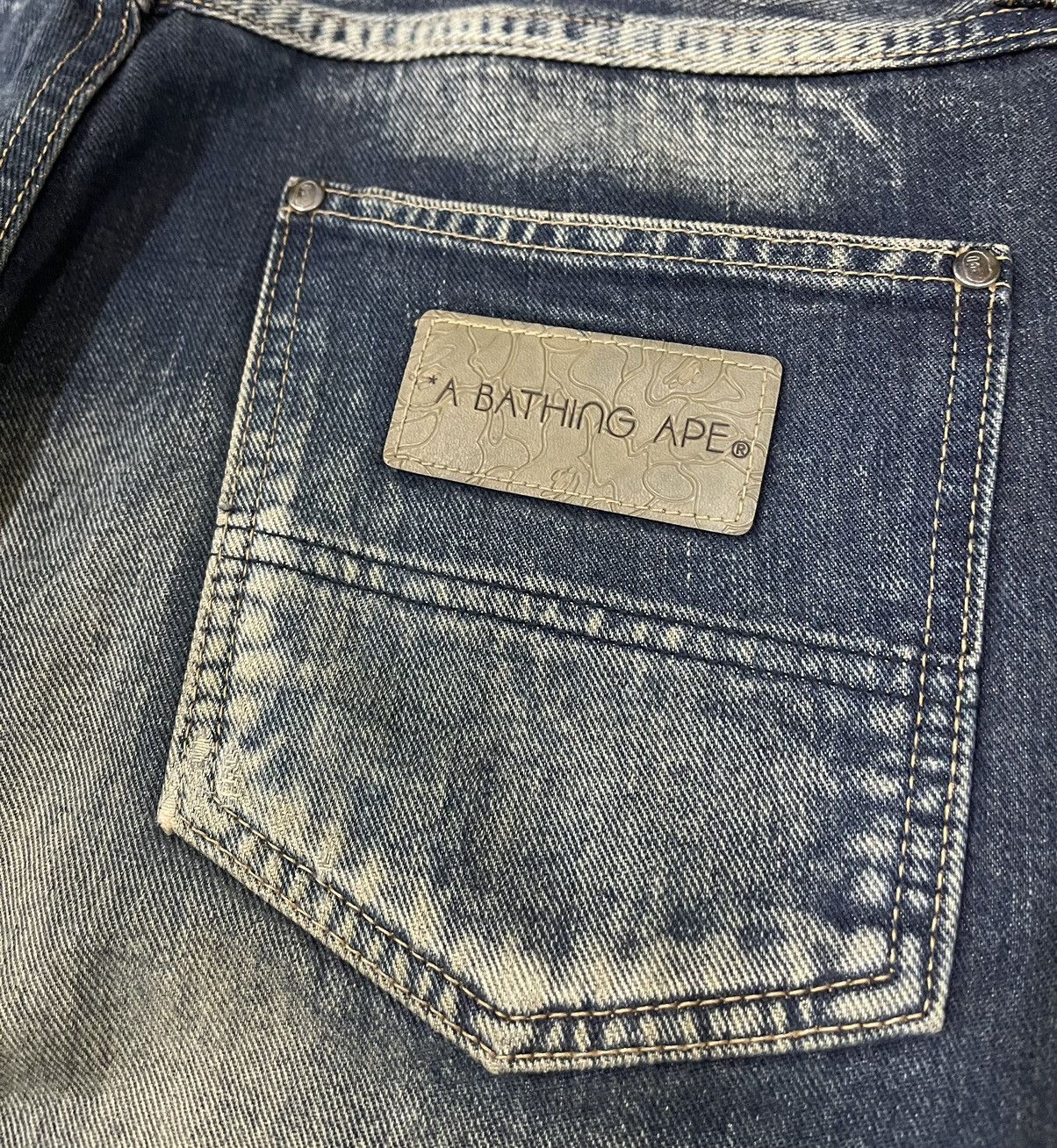 Bape A BATHING APE Made in Japan Selvedge Denim Size US 33 - 11 Thumbnail