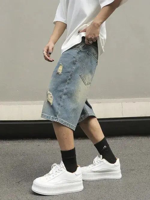 Other Kimura x Miki Jorts Vintage Washed Distressed Denim Size US 32 / EU 48 - 5 Thumbnail