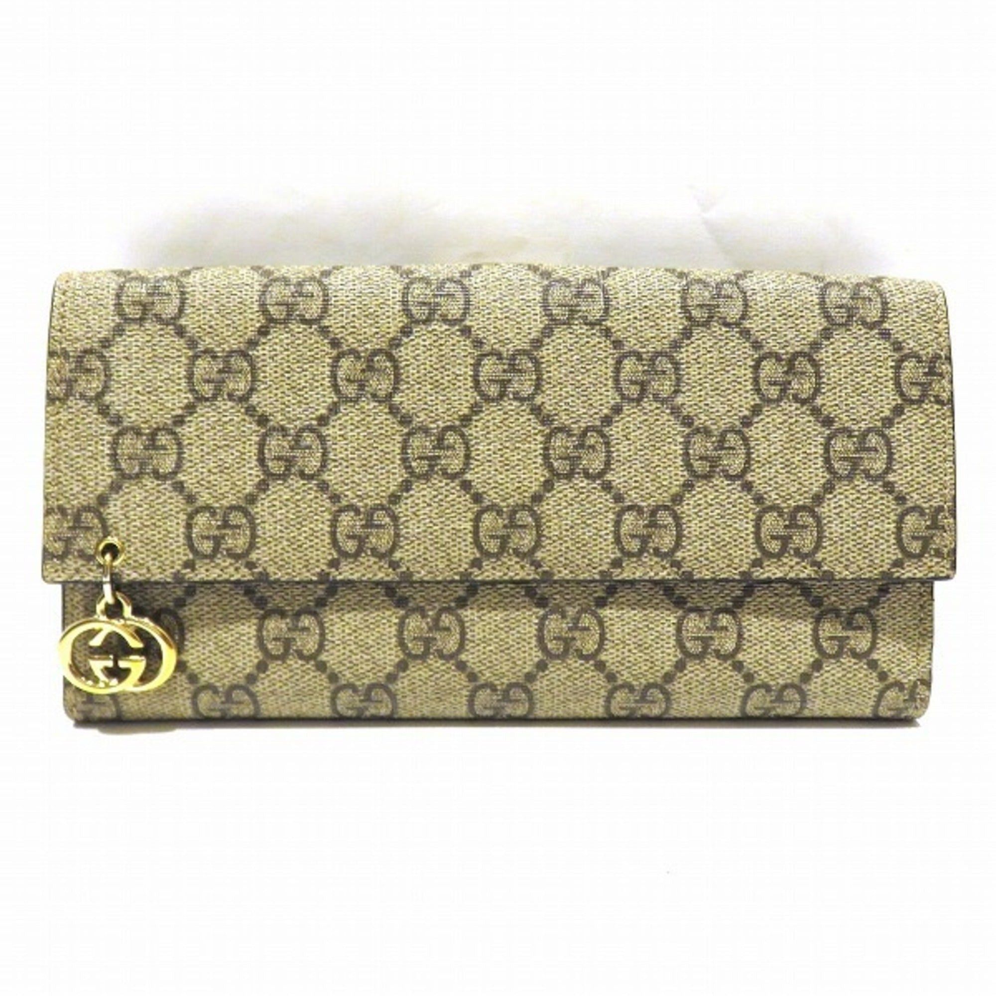 image of Gucci GG Supreme 212104 Wallet Long Ladies in White, Women's