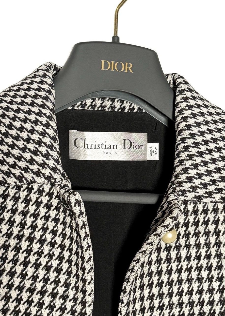 Dior Dior 2023 Black Ivory Houndstooth Pearl Button Jacket Size S / US 4 / IT 40 - 6 Thumbnail