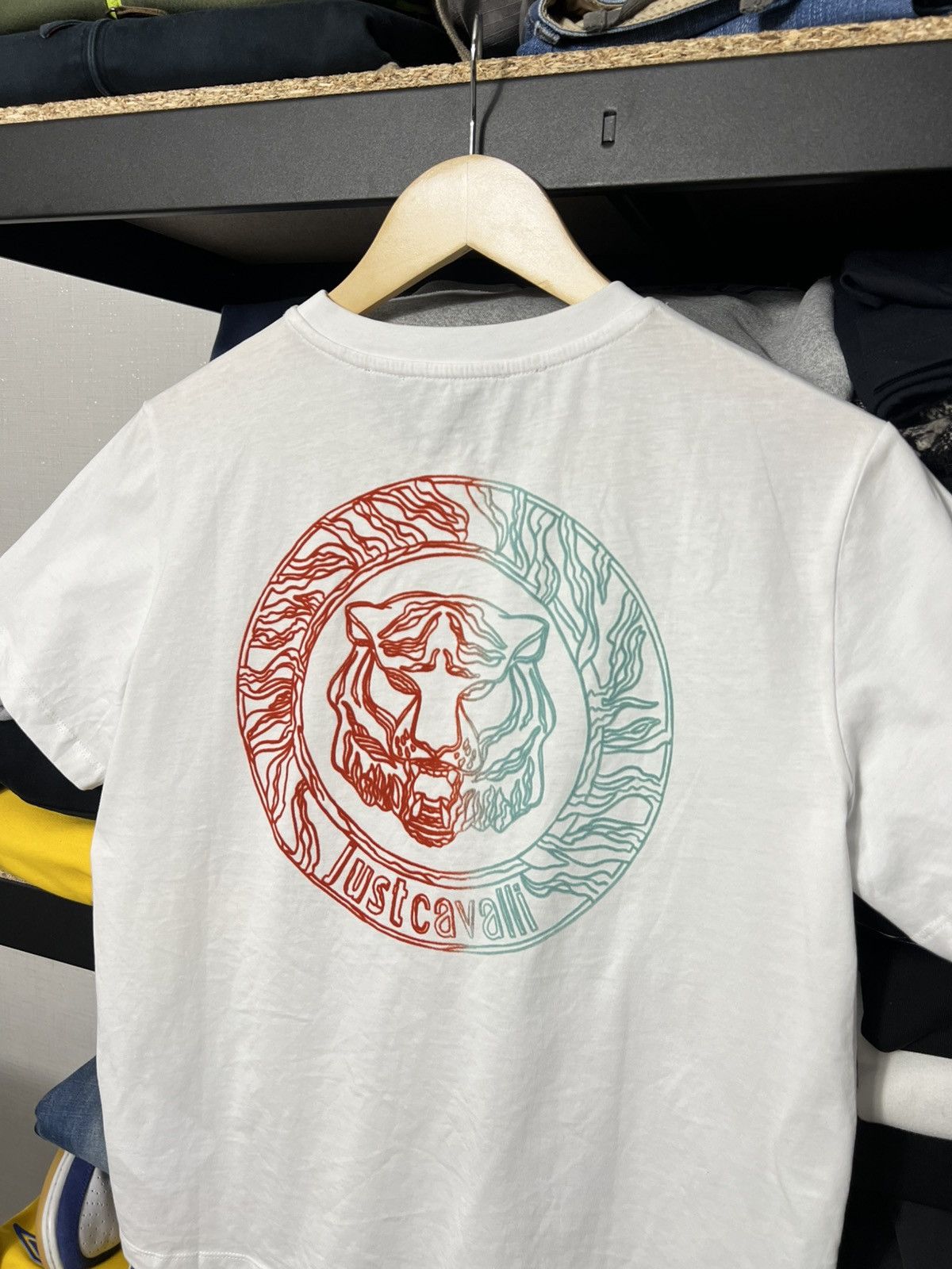 Just Cavalli 🐅 Just Cavalli Gradient Tiger Graphic Tee — T-Shirt Women’s Size L / US 10 / IT 46 - 5 Thumbnail