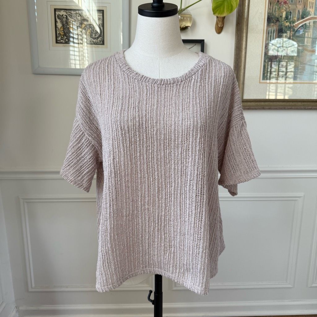 Other Cherish Open Weave Top Off Taupe S Size S / US 4 / IT 40 - 2 Thumbnail
