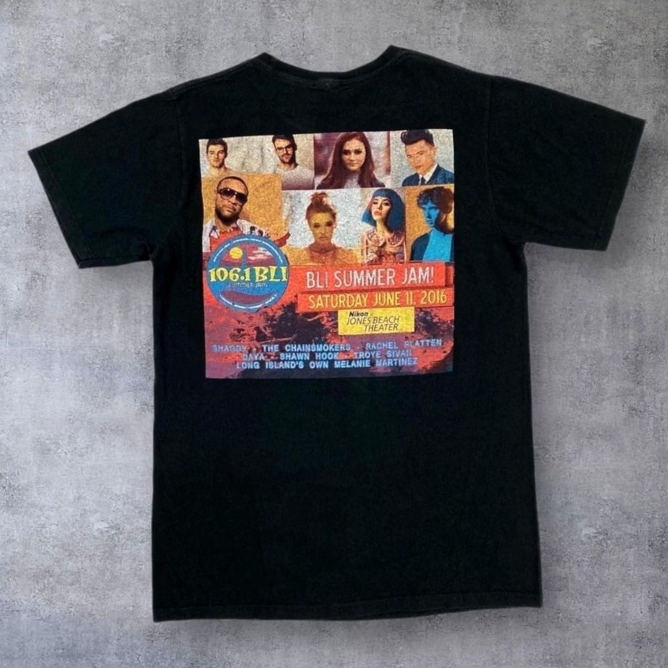 DANCER BLI Summer Jam (2016) Hip Hop Rap Pop Dance Music Festival T-Shirt Medium Black Graphic Print Front and Back Mens Shirt Size US M / EU 48-50 / 2 - 2 Thumbnail