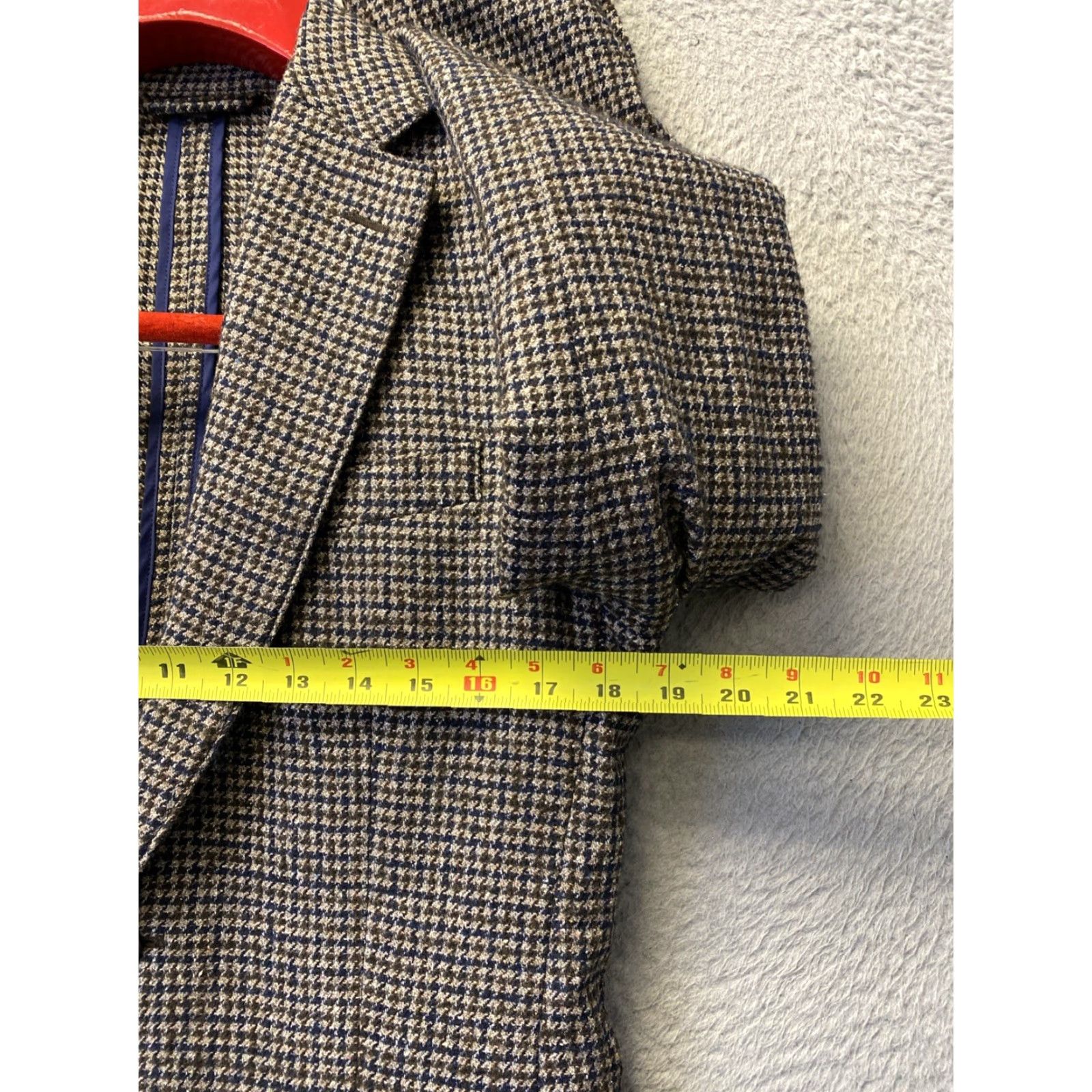 Bonobos BONOBOS Blazer 36R Slim Wool Blend Brown Houndstooth Jacket /0692 Size 36R - 4 Thumbnail