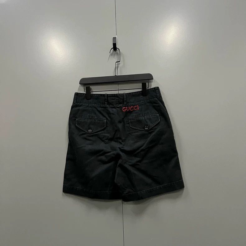 Gucci Gucci Black embroidered logo shorts 2503-Nextarrow Size US 30 / EU 46 - 2 Thumbnail
